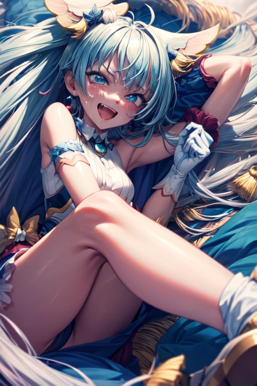 city, public, lie, split legs, ahegao, drool, defeat, smile, mind break