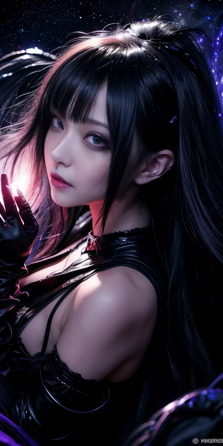 (highest quality,High resolution:1.2),(dark,Threatening:1.1),(Bad luckな:1.1), In the vortex of space,
Heart of a Goth Maiden, Very dark shade.
Her Eyes, Like dazzling fur in a starless haze,
A symphony of despair in their eyes.
Her Mogul Snaps, Mysterious Cemetery,
Think about it, The source of her sadness.
Black hair swaying in the moonlight,
She weaves despair into her dreams.
oh, Her Soul, Shadow'Embrace,
Take me to space.
At each step of the Kelhudelgoring, She summons darkness,
Dance of the Void, Whippler Big Spark.
Her touch is the cold caress of the void,
In her vague existence, I am left confused.
For Love, Bumblewisk, Cosmic Power,
Stars shining in the endless night.
Confusion swirls, Let the emptiness cry out,
Our love is a dazzling dream in the universe.
Gothic Witch of the entire star world,
In your void, I find my soul.
Hypermaximalist, Anime Style, Breathtaking oil paintings, Surreal, Ultra-realistic digital illustrations that mimic the style of oil paintings, Blends seamlessly with Alex Grey'Psychedelic fantasy art by H'The Aesthetics of Biomechanics.R. Giger. Great composition, masterpiece, highest quality, (devil,Satan,Lucifer:1.1),(devilish:1.1),(Bad luck,Bad luckな:1.1),(Powerful figure:1.1、Big Breasts、Glasses) 、 ((((Huge glasses, Nerd Glasses, thick glasses, Round Glasses)))),(((Big Breasts)))、(Red eyes glow:1.6)、(Red glowing eyes,Sharp teeth:1.1),(Black wings,thick,shabby:1.1),(hellish landscape:1.1),(fire,sulfur:1.1),(Threatening atmosphere:1.1),(dark shadows,Threatening presence:1.1),(Bad luck clouds,Stormy Skies:1.1),(dark,Spooky atmosphere:1.1),(Bad luck aura,Evil energy:1.1),(dark aura,cigarette:1.1),(Extreme heat,Burning Flames:1.1),(Surreal,Nightmare Visions:1.1),(Predicting the end:1.1),(Twisted corners,Fiery crown:1.1),(Bad luck whispers,devilish laughter:1.1),(Cry of pain,echoing screams:1.1),(Bad luck symbols,Ancient runes:1.1),(Mysterious Relic,dark artifacts:1.1),(Infernal Ritual,Ritual sacrifice:1.1),(devilish minio