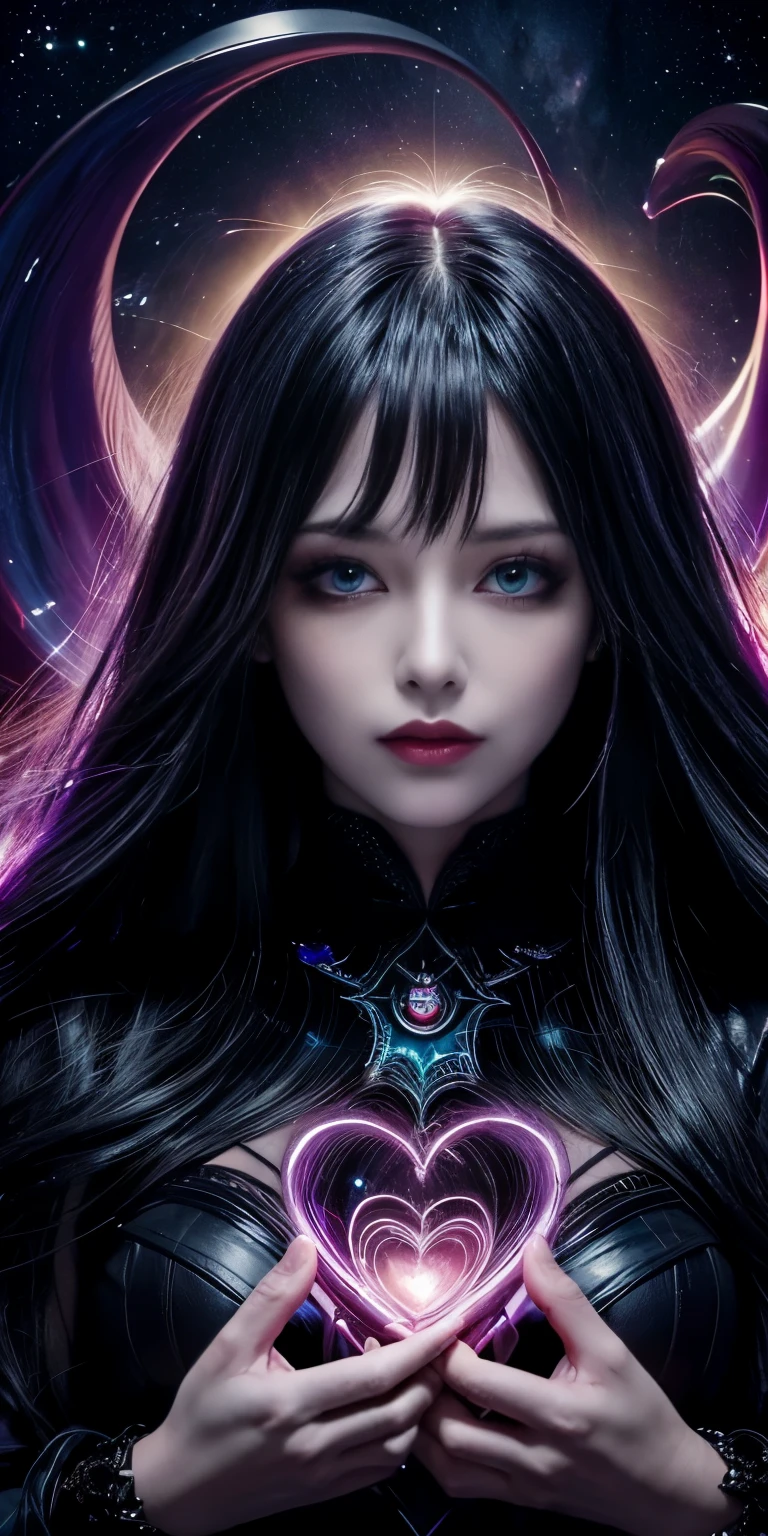 (highest quality,High resolution:1.2),(dark,Threatening:1.1),(Bad luckな:1.1), In the vortex of space,
Heart of a Goth Maiden, Very dark shade.
Her Eyes, Like dazzling fur in a starless haze,
A symphony of despair in their eyes.
Her Mogul Snaps, Mysterious Cemetery,
Think about it, The source of her sadness.
Black hair swaying in the moonlight,
She weaves despair into her dreams.
oh, Her Soul, Shadow'Embrace,
Take me to space.
At each step of the Kelhudelgoring, She summons darkness,
Dance of the Void, Whippler Big Spark.
Her touch is the cold caress of the void,
In her vague existence, I am left confused.
For Love, Bumblewisk, Cosmic Power,
Stars shining in the endless night.
Confusion swirls, Let the emptiness cry out,
Our love is a dazzling dream in the universe.
Gothic Witch of the entire star world,
In your void, I find my soul.
Hypermaximalist, Anime Style, Breathtaking oil paintings, Surreal, Ultra-realistic digital illustrations that mimic the style of oil paintings, Blends seamlessly with Alex Grey'Psychedelic fantasy art by H'Biomechanical aesthetics.R. Giger. Great composition, masterpiece, highest quality, (devil,Satan,Lucifer:1.1),(devilish:1.1),(Bad luck,Bad luckな:1.1),(Powerful figure:1.1、Big Breasts、Glasses) 、 ((((Huge glasses, Nerd Glasses, thick glasses, Round Glasses)))),(((Big Breasts)))、(Red eyes glow:1.6)、(Red glowing eyes,Sharp teeth:1.1),(Black wings,thick,shabby:1.1),(hellish landscape:1.1),(fire,sulfur:1.1),(Threatening atmosphere:1.1),(dark shadows,Threatening presence:1.1),(Bad luck clouds,Stormy Skies:1.1),(dark,Spooky atmosphere:1.1),(Bad luck aura,Evil energy:1.1),(dark aura,cigarette:1.1),(Extreme heat,Burning Flames:1.1),(Surreal,Nightmare Visions:1.1),(Predicting the end:1.1),(Twisted corners,Fiery crown:1.1),(Bad luck whispers,devilish laughter:1.1),(Cries of pain,echoing screams:1.1),(Bad luck symbols,Ancient runes:1.1),(Mysterious Relic,dark artifacts:1.1),(Infernal Ritual,Ritual sacrifice:1.1),(devilish minio