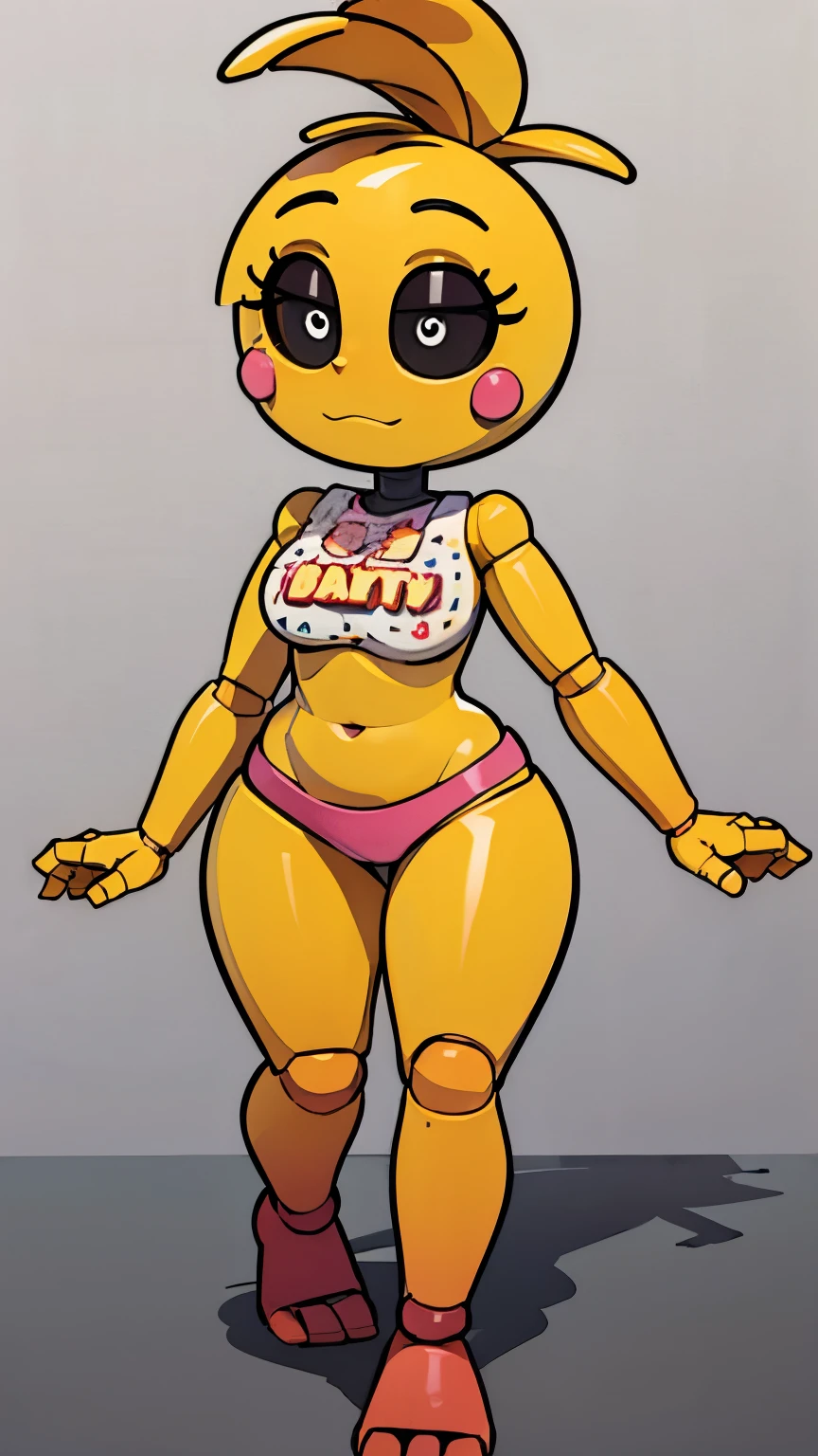Robot Girl, toy chica, corpus luteum, smooth body. curvaceous figure, up latex suit