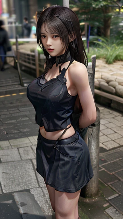 highest quality,masterpiece,Ultra-high resolution, Very detailed, 8k,(Beautiful woman),(一人のBeautiful woman),((Put your arms behind your back)),(((Bondage))),(execution),((incontinence)),Scared,torture,slave,((Woman bound in chains:1.5)),Crucifixion,Blue Panties,Blue bra,Large Breasts、,Defeated heroine,A ruined world,Remains,ruins,Browsing Caution