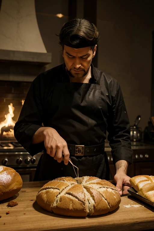 there is an emperor of evil, crafting some breads