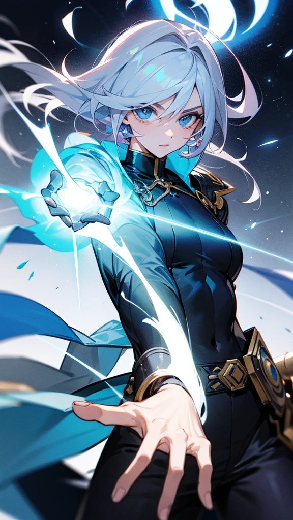 Omnipotent character with masculine characteristics,e com a aura bem grande e nem poderoso para anime