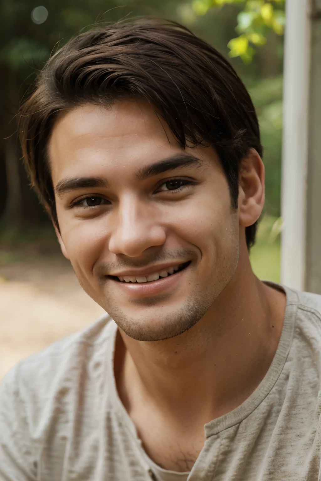 natural photo, portrait of man, smile, ultrarealistic