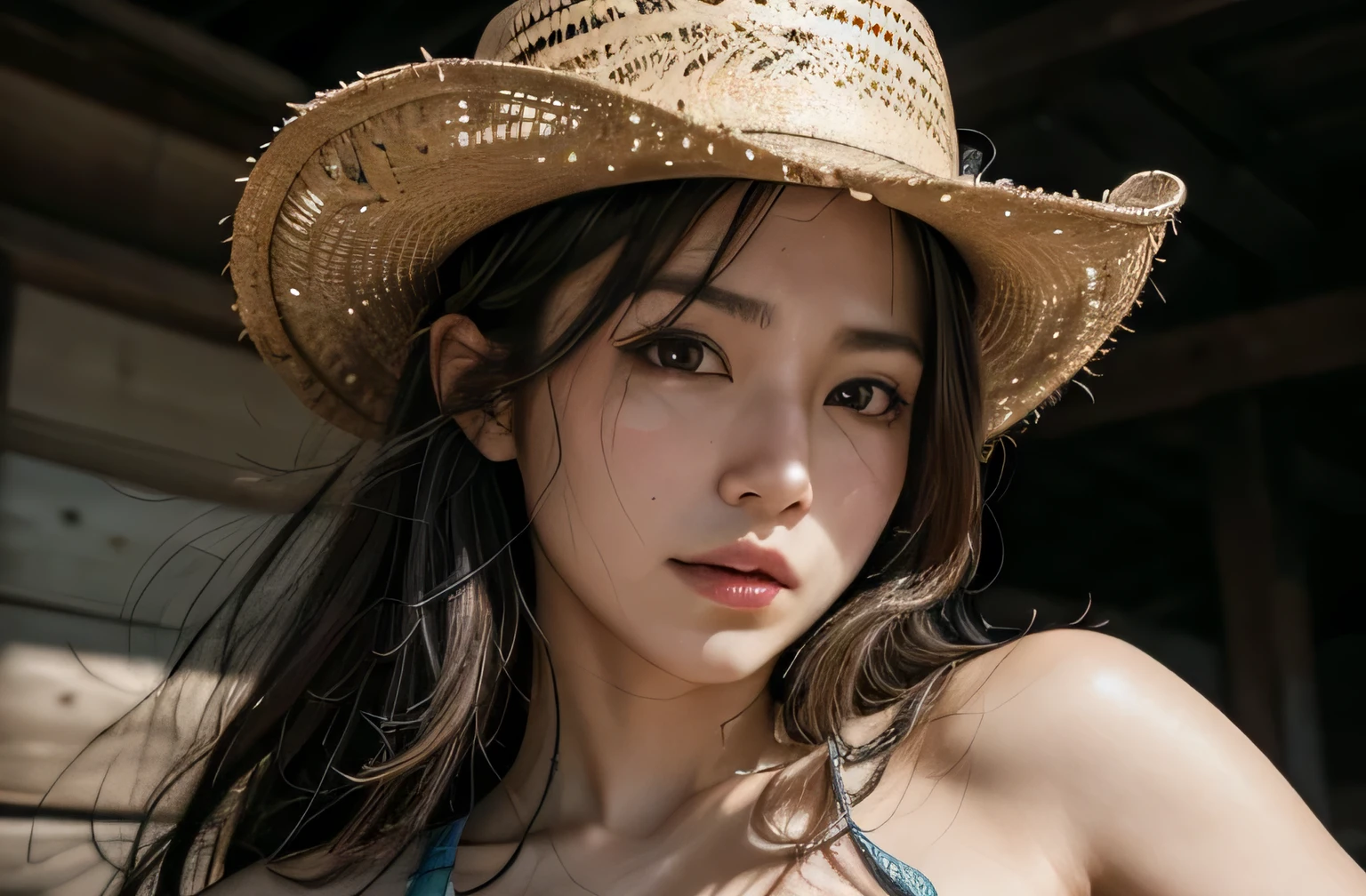 high resolution,work of art,1 girl, Chel_eldorado cowboy shot, hand on hip, ssmile, tummy, Top of the tube