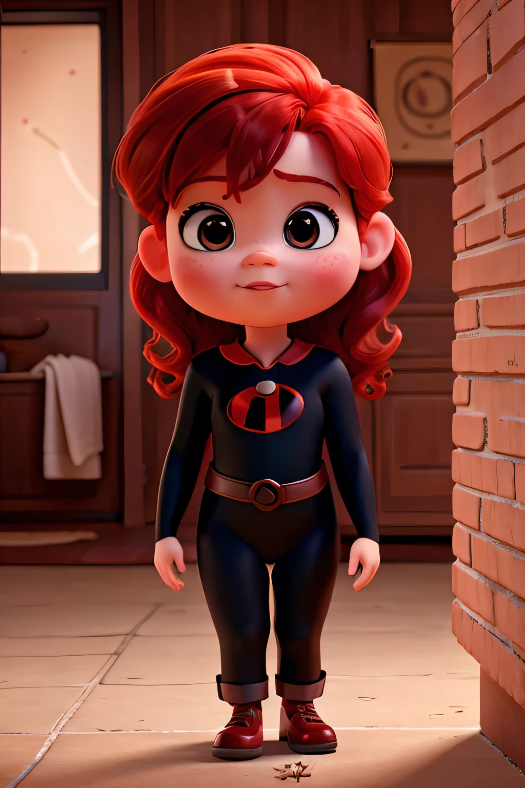 Baby of the Incredibles with red hair 
