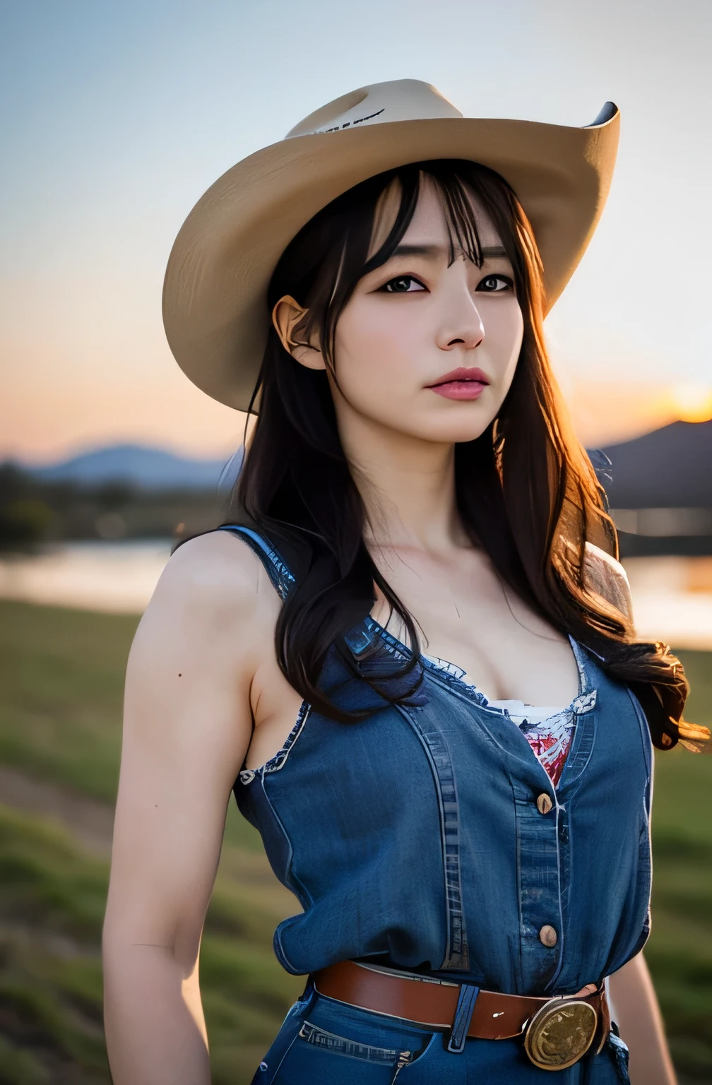 highest quality, masterpiece, Ultra-high resolution, (Realistic:1.4), RAW Photos, 32K Portrait, Very detailed, Cowboy Shot, Dynamic pose, One girl, 36 years old, The most famous Japanese idol、Japan&#39;s most popular cheerleader, Wearing only a yellow sleeveless cheerleader uniform, An innocent smile, View your viewers, Upturned buttocks, Very cute face, Stunningly beautiful big black eyes, Very beautiful hair, Very beautiful lips, Very beautiful skin, Very beautiful breasts, Very beautiful body, Very beautiful arms, Five perfect fingers, Very beautiful buttocks, Very beautiful thighs, Detailed face, Fine grain, Detailed Hair, Detailed lips, Detailed Skin, Detailed body, Detailed Weapons, Detailed five fingers, Detailed yellow sleeveless cheerleader uniform, Detailed hips, Thigh details