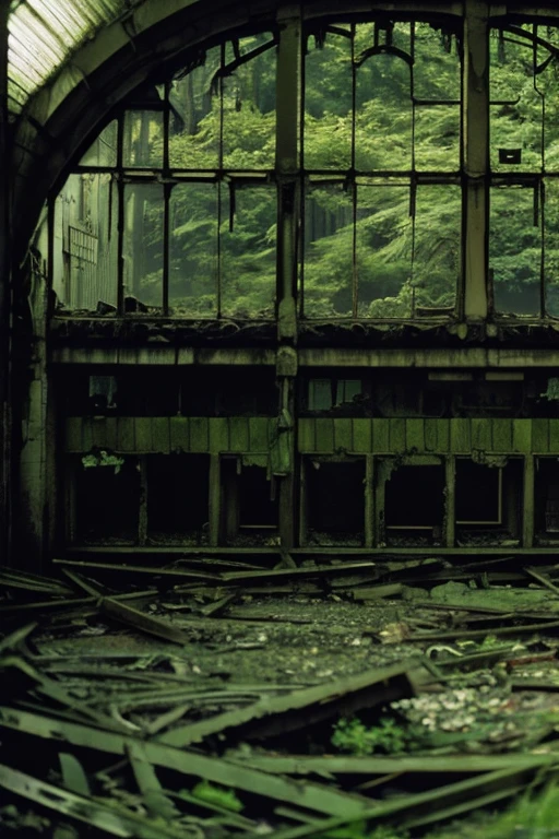 subway,moss,Showa,Collapse,Devastation,Inside the ruins,Glasses,Women,adventure,Black and White,