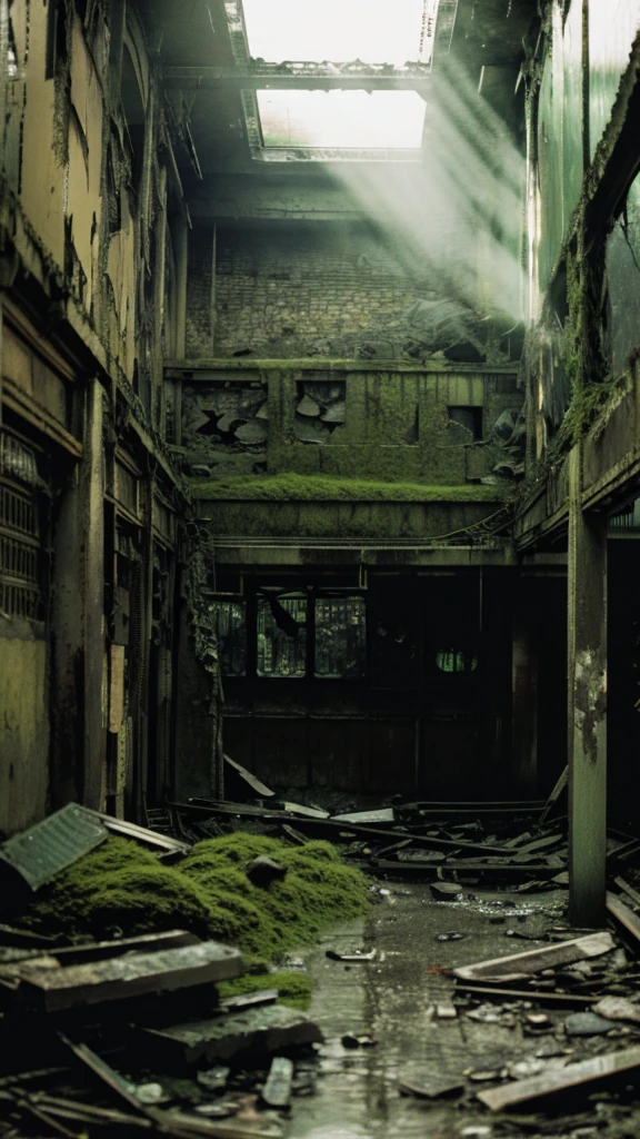 subway,moss,Showa,Collapse,Devastation,Inside the ruins,Glasses,Women,adventure,Black and White,