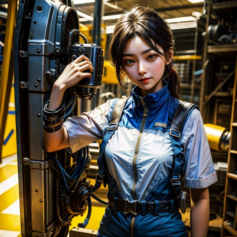 The story of one female aircraft mechanic。She is very attractive and beautiful。She is a beautiful woman who is so cute and sexy that it&#39;s hard to believe she&#39;s 32 years old.。I usually wear khaki green overalls at work.、Wearing brown leather boots, ((A narrow hangar with a low ceiling、Right behind、A bright red reciprocating engine plane used for aerobatic flying is parked here.。The aircraft is equipped with a single engine.、It&#39;s a very beautiful mid-wing aircraft with a wooden propeller.。)), hot〜While saying、The girl took off her overalls from the top half.、The sleeves were wrapped around the waist.。Rui々Her beautiful skin and white tank top look very pretty.。A tight tank top accentuates her voluptuous cleavage。Tight abdominal muscles、You would never guess from her soft-looking breasts., When you notice this、He smiled at me while holding the wrench., Her sweat makes her sex appeal stand out even more., I was fascinated by the beautiful aircraft and the attractive women.。, Did you do any engine maintenance?、on her upper body、There is oil from the aircraft here and there.。,  Did he think I was looking at his chest?、He looks at me with a slightly grinning expression.。, Her chest is certainly captivating、It seems that there is a big misunderstanding.。, Even when she teases, her appearance is somehow seductive, so it&#39;s no wonder that everyone is captivated by her.。, Dynamic perspective,