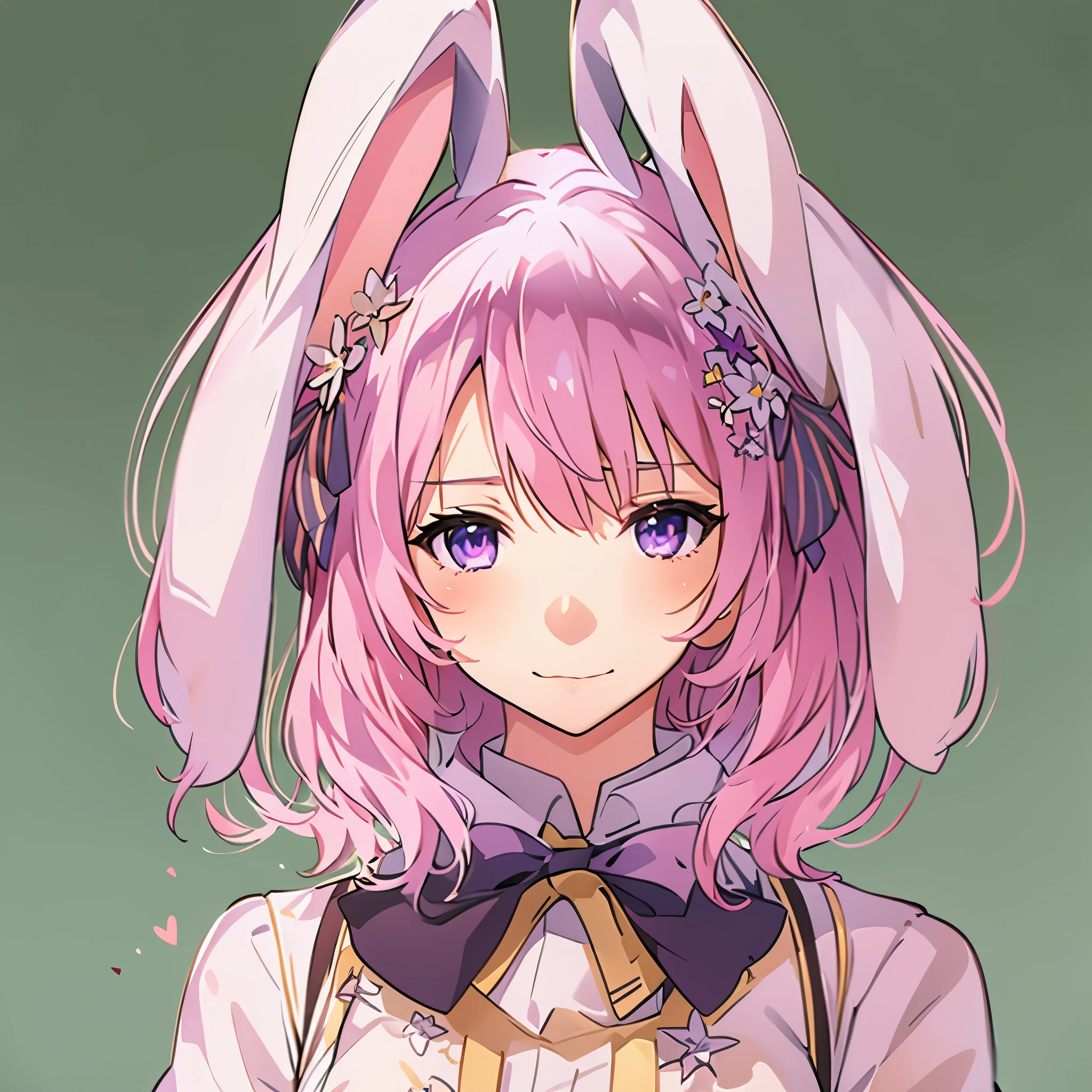 (anime girl), demi human , bunny ears , roupas fofas