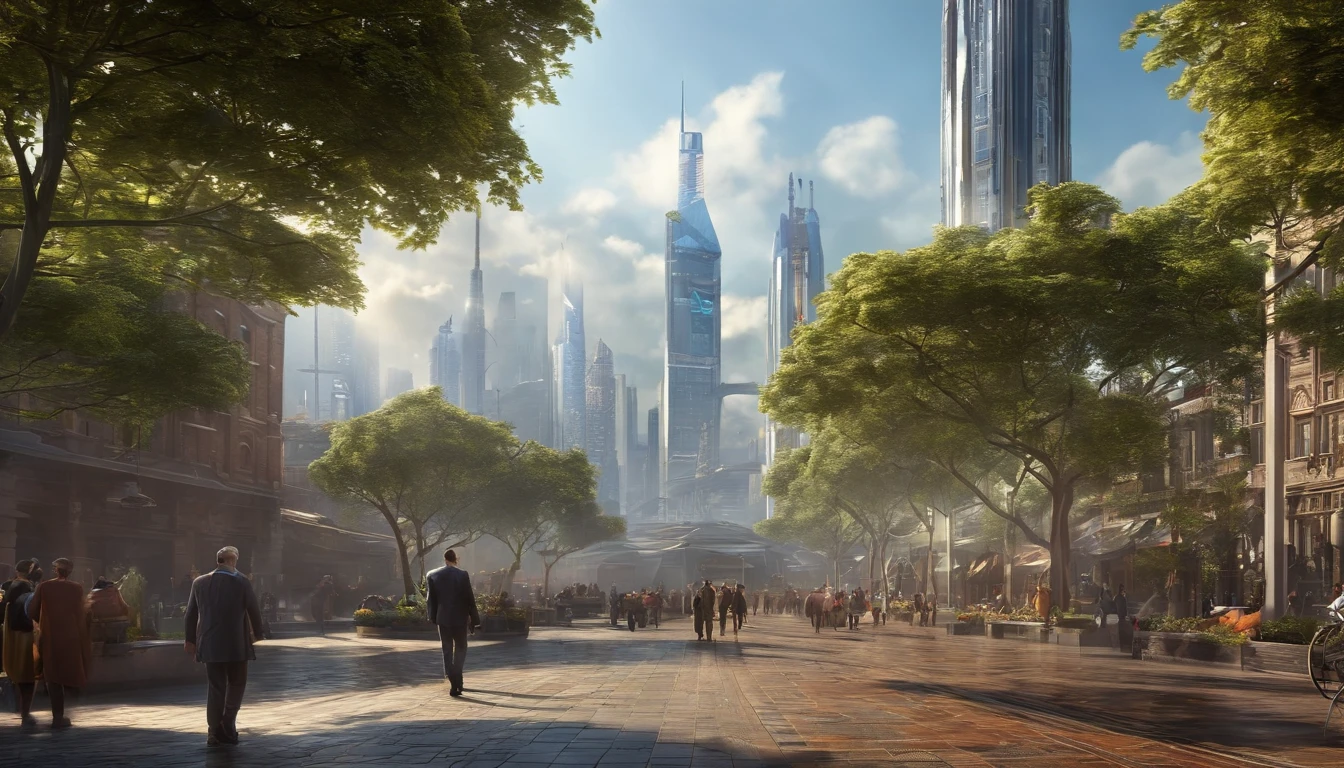 (((Near future)))Big cities、A huge group of buildings、Sunny、Daytime