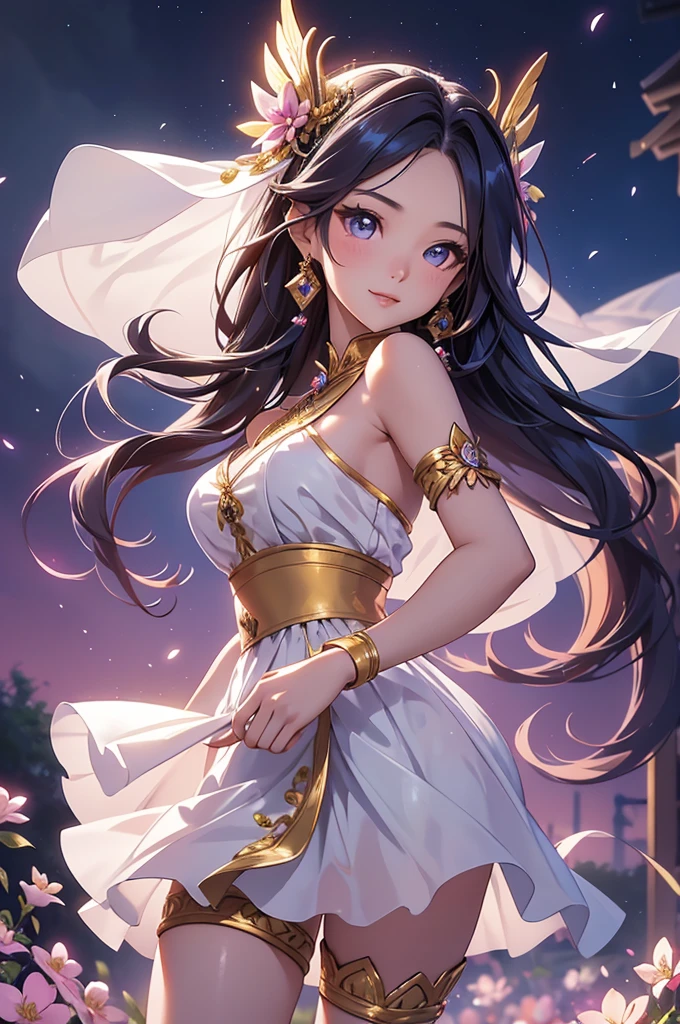 (best quality,4k,8k,highres,masterpiece:1.2),ultra-detailed,(realistic,photorealistic,photo-realistic:1.37),acrylic painting,beautiful Thai model in a Lolita dress with downy hair,beautiful Thai model with extremely colorful hair and detailed facial features,beautiful Thai model standing in a beautiful garden surrounded by a starry sky,beautiful Thai model wearing a vibrant Lolita dress,beautiful Thai model with intricate accessories and a matching hat,beautiful Thai model posing gracefully with her hands on her hips,beautiful Thai model with long flowing twintails,beautiful Thai model with bright blue eyes and rosy lips,beautiful Thai model with a joyful expression,beautiful Thai model in a dynamic pose with cherry blossoms falling around her,beautiful Thai model surrounded by colorful flowers and butterflies,beautiful Thai model's dress adorned with cute bows and lace details,beautiful Thai model with an enchanting smile,beautiful Thai model with soft, pastel-colored shading,beautiful Thai model with a magical glow illuminating her,beautiful Thai model in a picturesque setting with a winding path leading to a magnificent castle,beautiful Thai model holding a microphone and singing passionately,beautiful Thai model with a fairytale-like background,beautiful Thai model with a soft, dreamy atmosphere,beautiful Thai model with a subtle bokeh effect,beautiful Thai model standing under a moonlit sky,beautiful Thai model with a warm, golden sunset in the background,beautiful Thai model surrounded by twinkling stars and colorful nebulae,creating an ethereal and captivating artistic masterpiece.