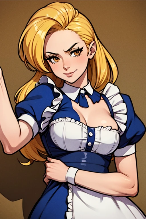 chica anime maid encima de pared de letras