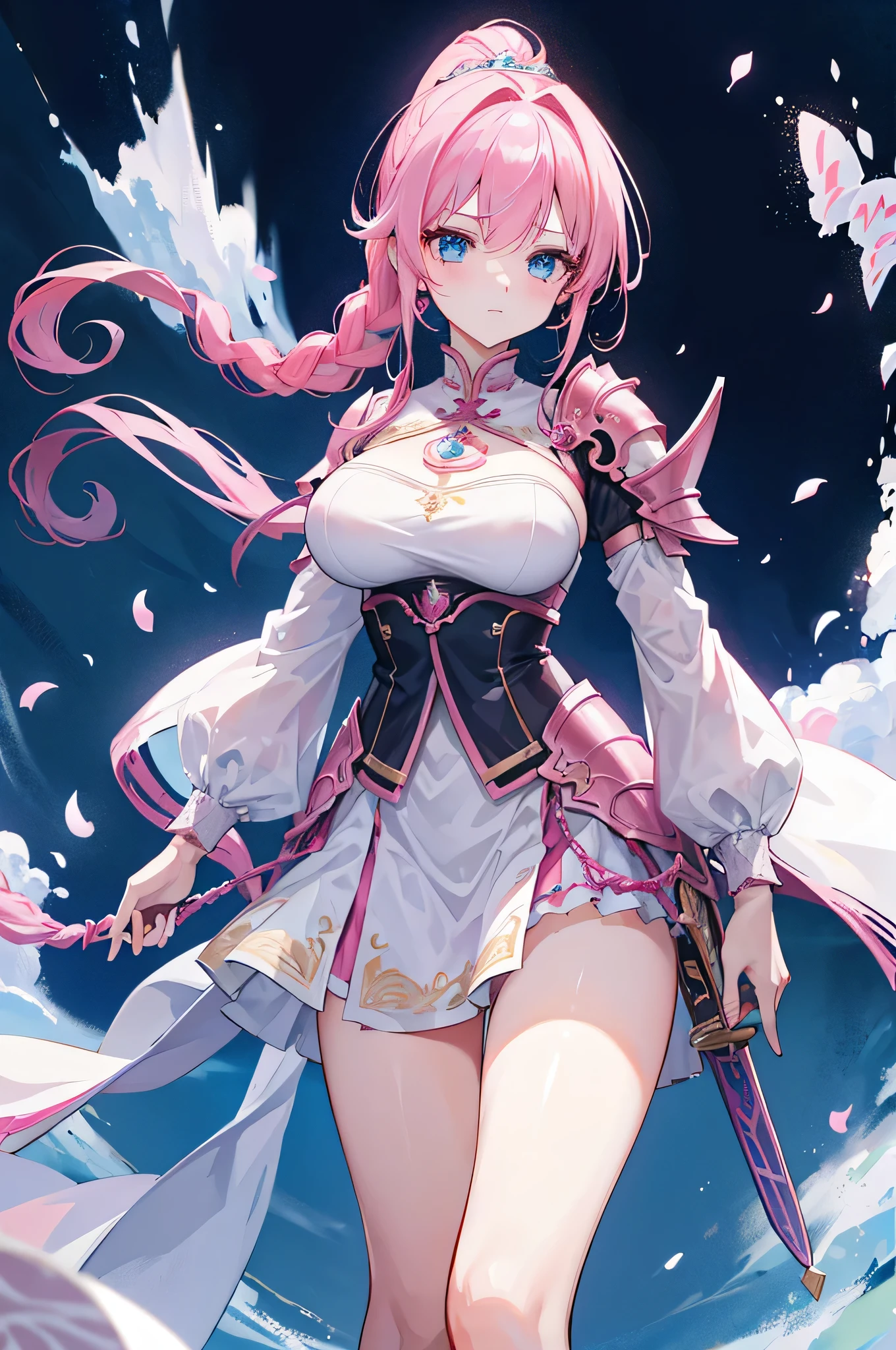 ((Aim for a《momotarou》The protagonist of this story acts as a character based on the design of the book:1.3)),(In terms of clothing design, A new selection group for the Japanese ronin samurai of the Sengoku period and the new period of Nayevi,Wear magenta haori:1.3),(Characters give life to people:1.3),(There is a pink halo on the back of the head:1.3),Looks tall,(There is a pair of huge dragon wings on the back,Red dragon wings:1.4),Game standing art,character close up,1girll,Solo,Gao Li,huge breasts,(height:179cm),teens girl
