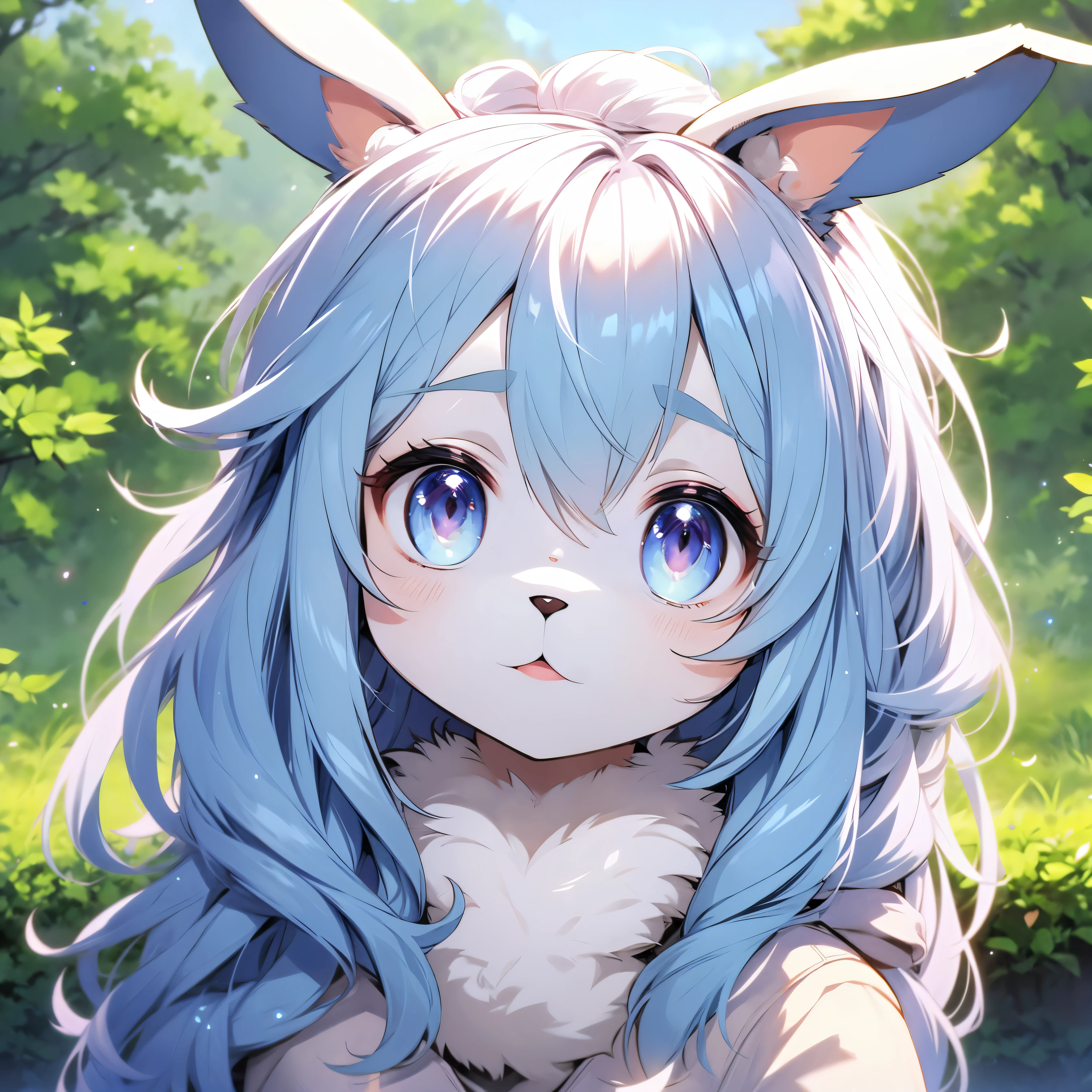 furry, bunny, bunny ears , looking at the viewer