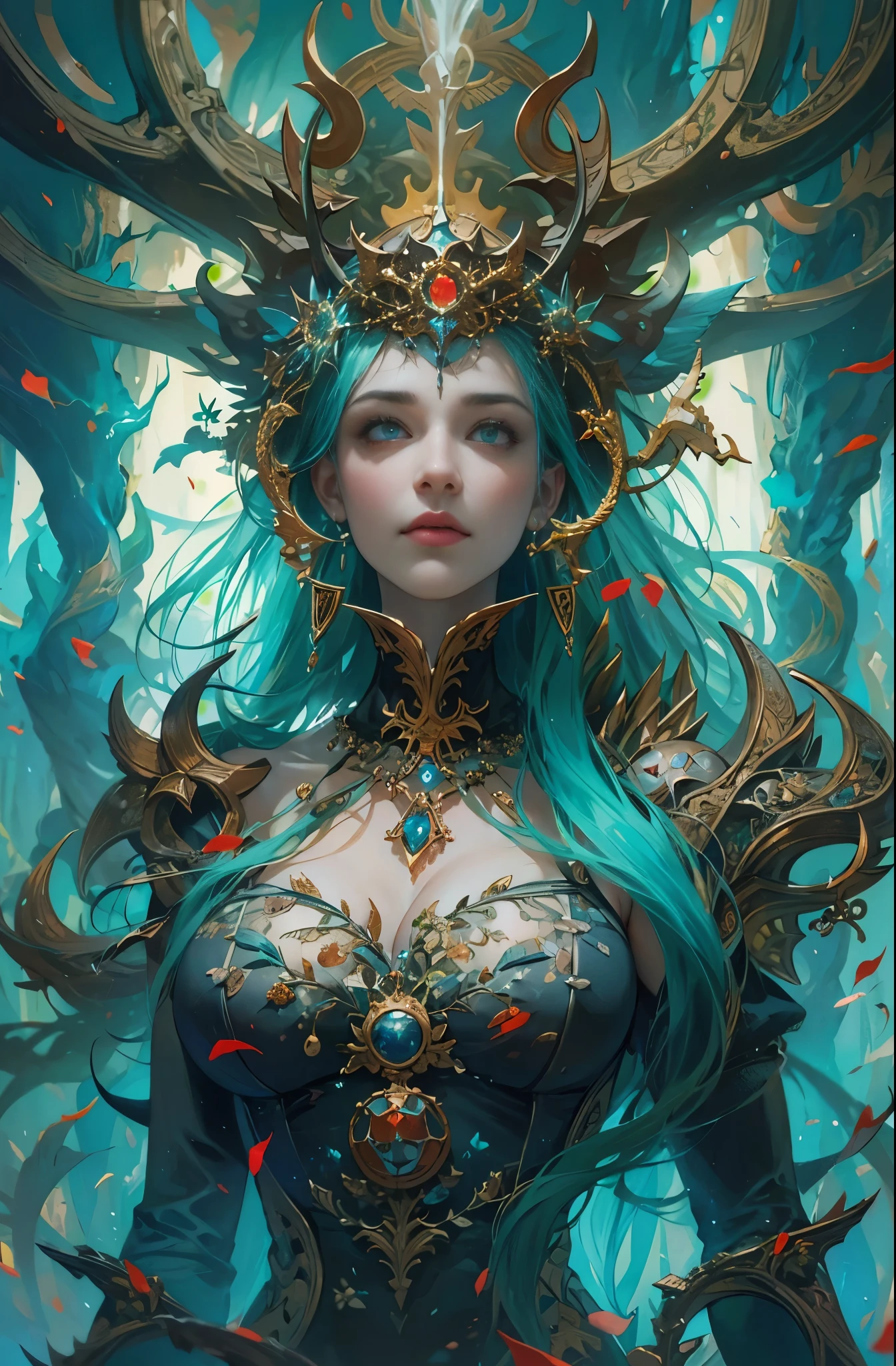 hell、purgatory、A world without light, Black Ghost、fear, Wails, despair, Breathtaking beauty, Gothic, Solemn, Majestic, Very beautiful Caucasian woman in her 20s、Queen of the Dead、The majesty of the queen, Persephone, Ultra-fine paintings by Yan J., Artstation Contest Winner, Fantasy art, Karol Baak and Peter Mohrbacher, Mohrbacher's artistic style, Peter Mohrbacher's style, Peter Mohrbacher Art Style, Peter Moerbacher Style, detailed Fantasy art, 4K Fantasy art, By Jean Jay., Fantasy artスタイル, 2. 5D CGI Anime Fantasy Artwork, epic Fantasy artスタイル hd, Epic fantasy digital art style, 詳細なFantasy art, Detailed digital 2D fantasy art, Luan Jia and Artgerm, 8k Fantasy art, Sharp contours, Sharp eyes with slit length, Beautiful and delicate blue eyes, pretty much beautiful face, Unparalleled beauty, masterpiece, highest quality, The perfect angle, Perfect composition, Best Shot, Official Art, Cinematic light, Very beautiful and fantastic scenery, before, Ultra-precision coating, Luminism, art by Carne Griffiths and What a bone Concept Art, 4K resolution, Fractal isometricdetailed bioluminescence , 3D Rendering, Octane Rendering, Exquisitely crafted , Cinematic, Trending isometric surreal cover photos、Art Station'Amazing full color, Hit definition , Very subtle contrast of light and shadow, Cinematic,Great background, Abstract Beauty,stand, Approaching perfection, Pure Form, Golden Ratio, minimum, Revert, Concept Art, What a bone、Intricate details, 8K Post-Production, High resolution, Hyper Detail, Art Stationのトレンド, Studio shot, Intricate details, Extremely delicate and detailed painting style, Beautiful painting art, Close-up