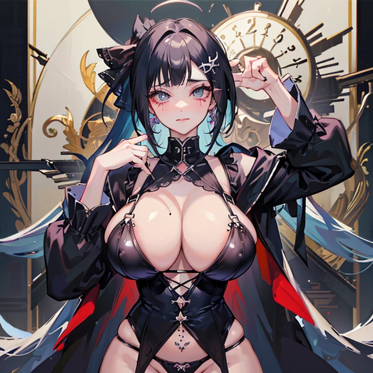 (masterpiece, best quality:1.2), 1girl, solo,standing_split, short hair, only naughty clothes, kimetsu no yaiba girl, croped, large naughty legs, slusty face, naughty nipples, piercing girl, goth makeup, old mom, ((milf apareance)), lingerie girl, milfy corpse, huge legs, ((huge nipples with piercings)), goth face, sensual pose, huge legs XL, nipples XL, glamour hair, sfw image, extra small pants, extra small clothes, translucid clothes, plastic clothes, ((underwear only)