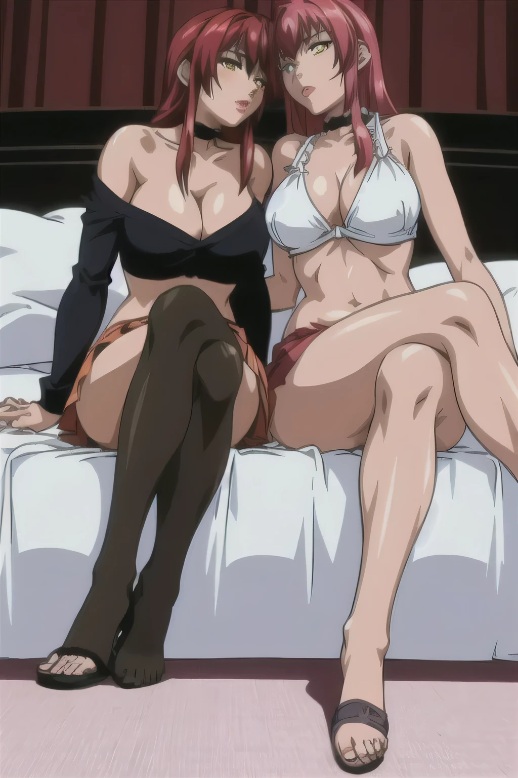 rating_explicit, beautyful woman, perfect face, detailed, lady from devil may cry, black bra, missionary sex, in bed