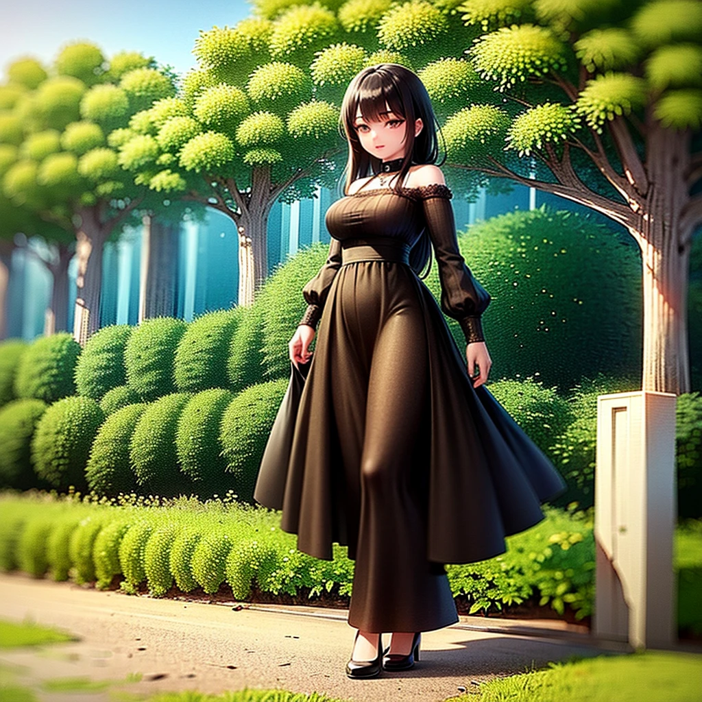 Imagine a character, born in the forest, she is a mixture of human and flower, her face and clothes are a mixture of various flowers such as roses, cherry blossoms and tulips, full body character, focus more on the character than on the scenery , 4K, detailed, vibrant