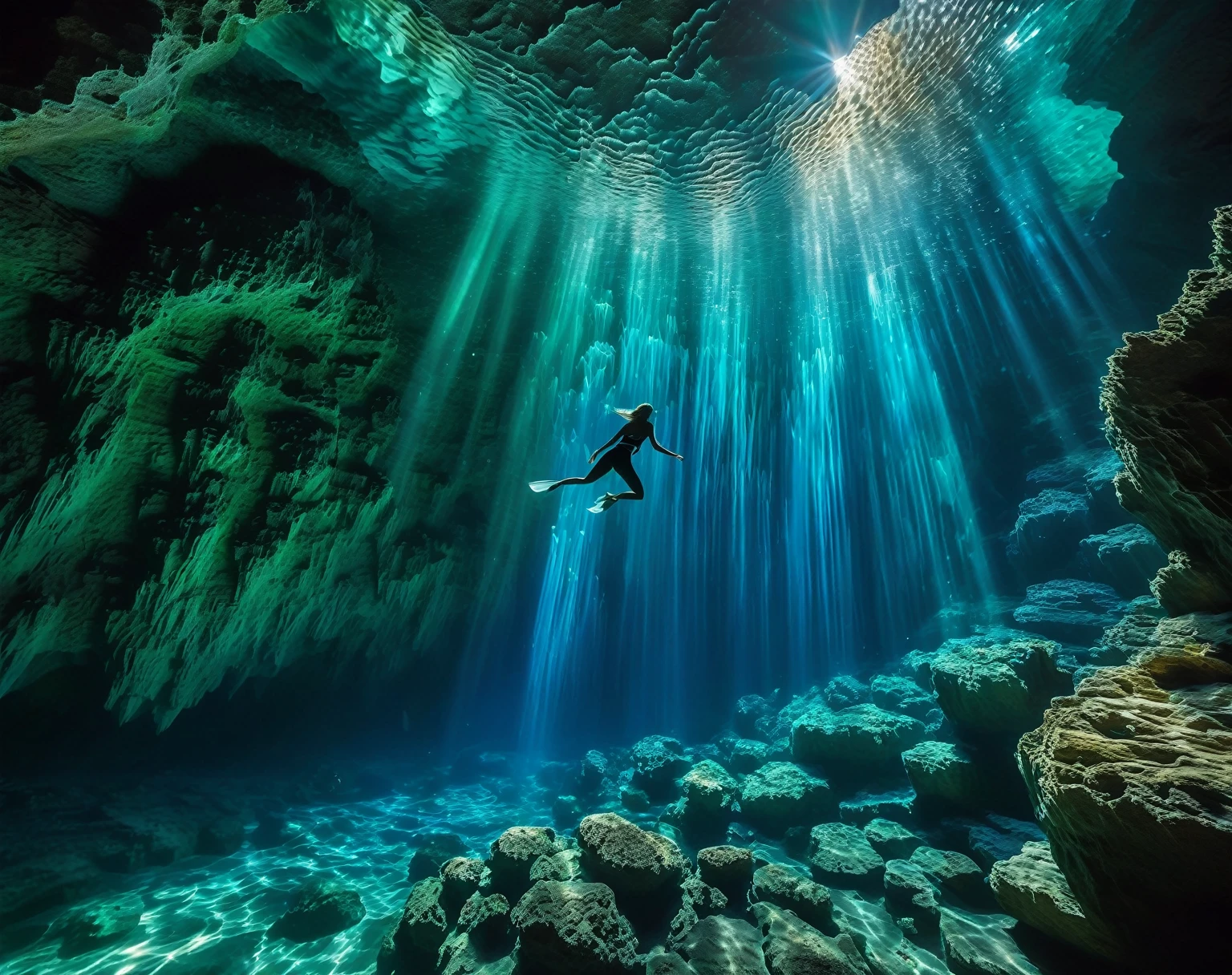 A whole opening to a hidden world beneath the surface 