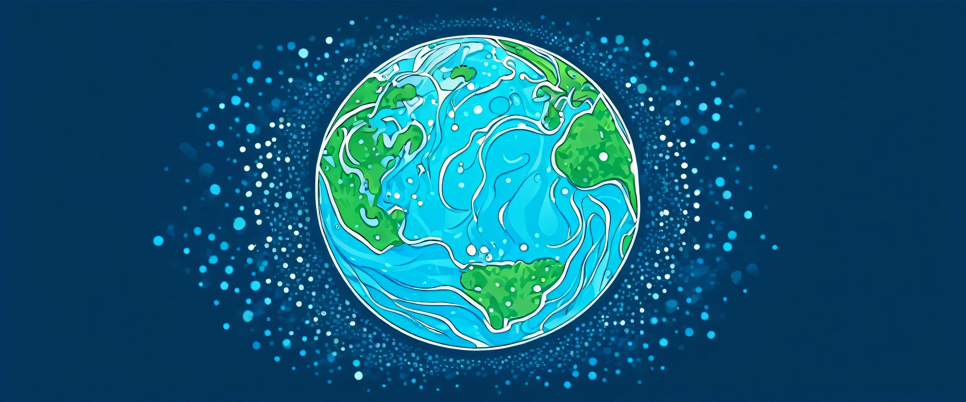 Environmental protection and save earth water. Generative AI illustration.