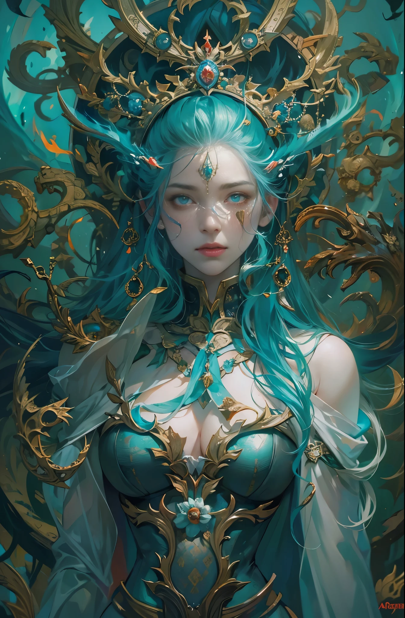 hell、purgatory、A world without light, Black Ghost、fear, Wails, despair, The End, Breathtaking beauty, Gothic, Solemn, Majestic, Very beautiful Caucasian woman in her 20s、Queen of the Dead、The majesty of the queen, ペルセポネとhellの番犬, Ultra-fine paintings by Yan J., Artstation Contest Winner, Fantasy art, Karol Baak and Peter Mohrbacher, Mohrbacher's artistic style, Peter Mohrbacher's style, Peter Mohrbacher Art Style, Peter Moerbacher Style, detailed Fantasy art, 4K Fantasy art, By Jean Jay., Fantasy artスタイル, 2. 5D CGI Anime Fantasy Artwork, epic Fantasy artスタイル hd, Epic fantasy digital art style, 詳細なFantasy art, Detailed digital 2D fantasy art, Luan Jia and Artgerm, 8k Fantasy art, Sharp contours, Sharp eyes with slit length, Beautiful and delicate blue eyes, pretty much beautiful face, Unparalleled beauty, masterpiece, highest quality, The perfect angle, Perfect composition, Best Shot, Official Art, Cinematic light, Very beautiful and fantastic scenery, before, Ultra-precision coating, Luminism, art by Carne Griffiths and What a bone Concept Art, 4K resolution, Fractal isometricdetailed bioluminescence , 3D Rendering, Octane Rendering, Exquisitely crafted , Cinematic, Trending isometric surreal cover photos、Art Station'Amazing full color, Hit definition , Very subtle contrast of light and shadow, Cinematic,Great background, Abstract Beauty,stand, Approaching perfection, Pure Form, Golden Ratio, minimum, Revert, Concept Art, What a bone、Intricate details, 8K Post-Production, High resolution, Hyper Detail, Art Stationのトレンド, Studio shot, Intricate details, Extremely delicate and detailed painting style, Beautiful painting art, Close-up