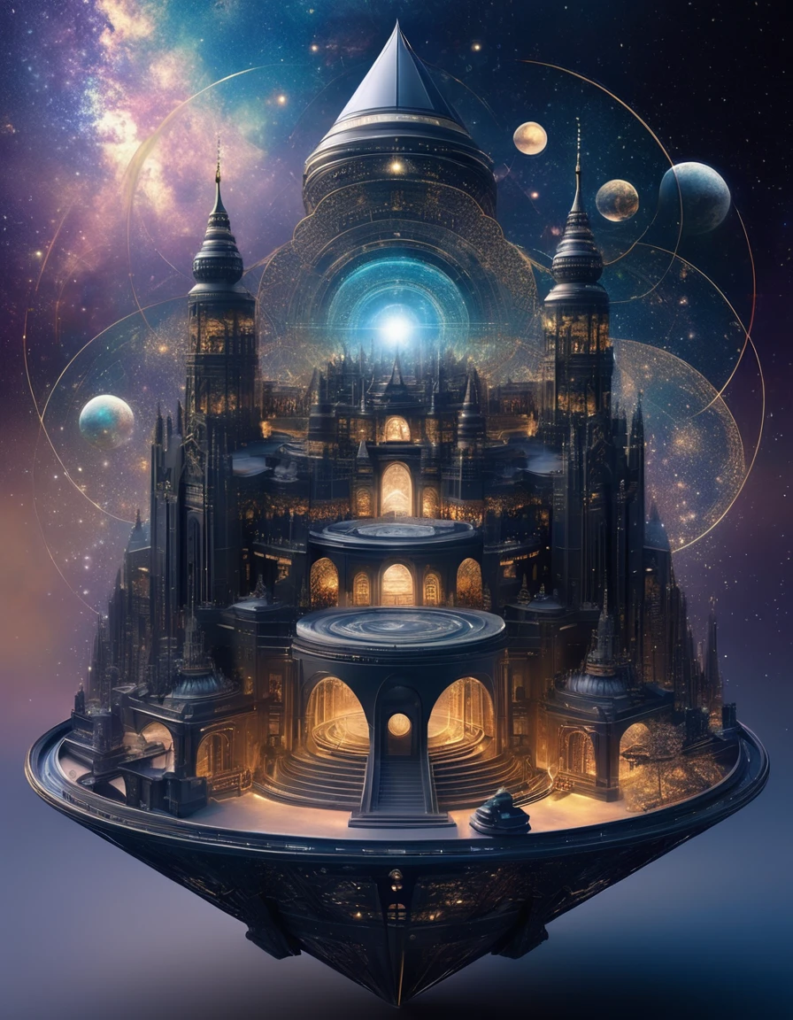 Magic Dream Castle, Sacred geometry, Clear focus, Floating Ghost Mage, Heaven and earth collapsed, Mobius strip, Black Hole, Lots of meteorites floating, Combination Magic Circle, call, The transformation of material and immaterial, Kim Sik, and other complex ritual combinations , Mike Winkelmann style的超现实数字艺术, 罗尔夫·阿姆斯特朗style: Fractal, Alberto Vargas, 和 H&#39;style.R. liver. liver,Magical Realism,classical realism,Surrealism,imagination,Science fiction,from another realm,impossible,visual exaggeration,post cyberpunk,Nano punk,atom punck,gather,Circuit,lightpainting,白羊seat,♈︎,金牛seat,♉︎,双子seat. ♊︎,cancer,♋︎,天蝎seat,♏︎,天秤seat,♎︎,seat,♍︎,狮子seat,♌︎,射手seat,♐︎. 摩羯seat,♑︎,水瓶seat,♒︎,双鱼seat,♓︎,Unreal Engine,Octane Rendering,V-Ray,High Detail,high quality,high resolution,Surrealism,16K,Ultra wide angle,High Angle Shot,,Bioluminescence,