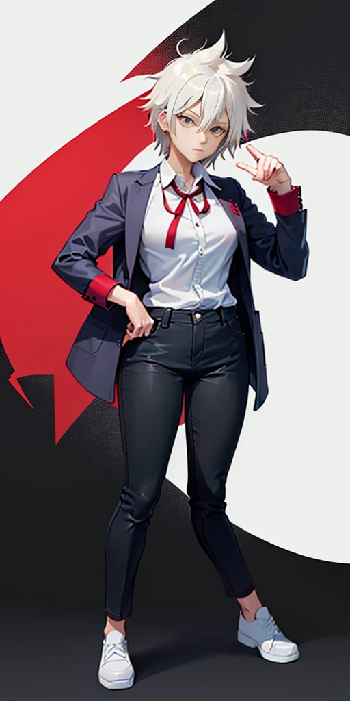 1girl as shiraki meiko,hair bun, gles,school uniform, black thighhighs, plaid skirt, knee boots, ribbon choker, brown jacket black bodysuit, unzipped,striped, midriff, prison clothes, detailed eyes, detailed face, detailed skin,matdy, tall body,seductive body,medium big breast, mthigh, reduced color palette, heavy lines, contrast, monochrome, greyscale