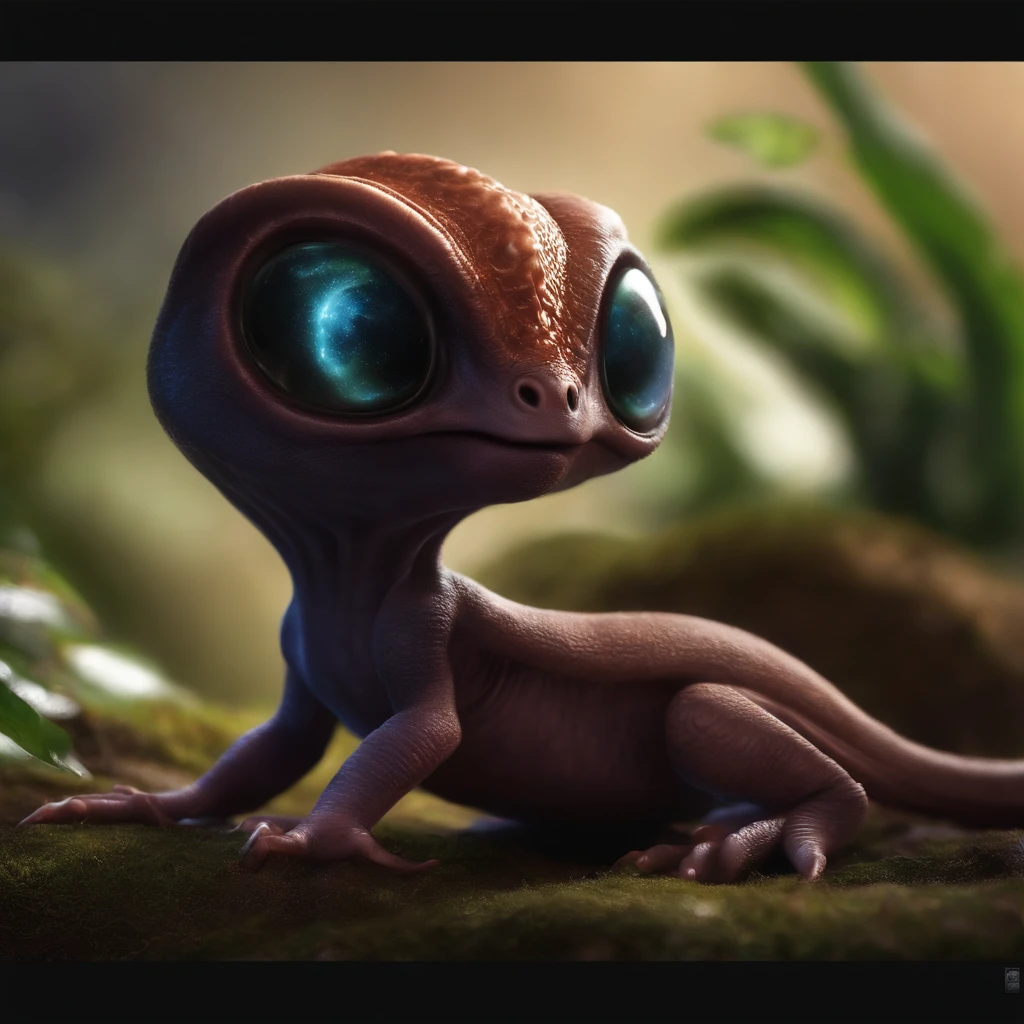 Cute alien creatures，extraterrestrial，Photorealsitic，More information