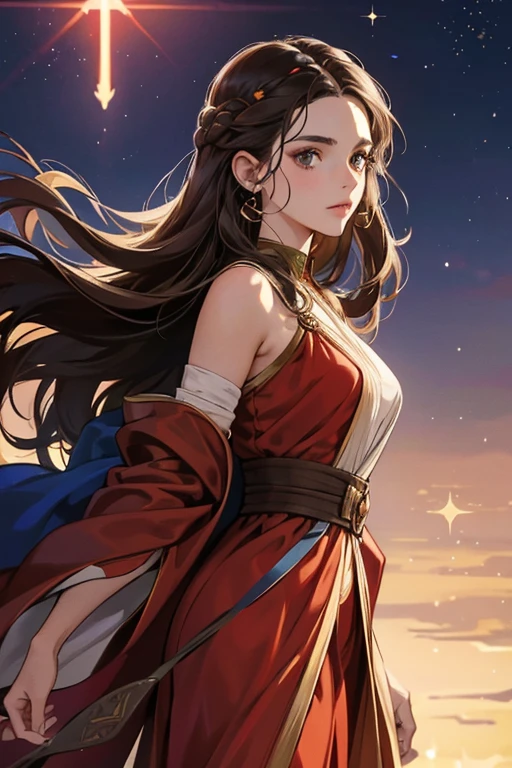 She has dark brown hair, which has been done into dozens of different styles, and brown eyes. Padme has worn a huge variety of robes and dresses to suit various occasions, such as a red gown as queen and blue dress during Anakin's mission to rescue his mother on Tatooine, as well as an iconic white battlesuit whose upper section gets torn in half by a nexu. SPARKLE; GLITTER