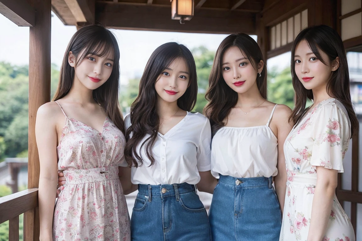 ((最high quality, 8k, masterpiece詳細, 超High resolution)), (Group photo), Attractive girl、Cute Girls、Three girls lined up、Young Japanese women、Full body photo、whole、最high quality, masterpiece, 32k、Very detailed、Realistic、3 girls, Japanese women、It's a random face、Cute face, (photo Actual:1.3), Edge lighting, (Skin with attention to detail:1.2), 8k超High resolution, Single-lens reflex camera, high quality, High resolution, 4K, 8k, Optimal ratio of four fingers to one thumb, (Actual:1.3), smile、自然なsmile、Baseball Cheerleader Costumes(Bright pink、Light blue line design、Japanese professional baseball cheerleaders)、Cat ear headphones(ピンク色のネオンCat ear headphones)、cute 1 girl, Realistic、Super Realistic、32k、Very detailed、masterpiece, 最high quality, beautiful girl, beauty、 Mecha, Beautiful lighting, Sitting,Cyber Neon、Future City、Skyscraper、City Night、Shanghai、Big cities、Night view、綺麗なNight view