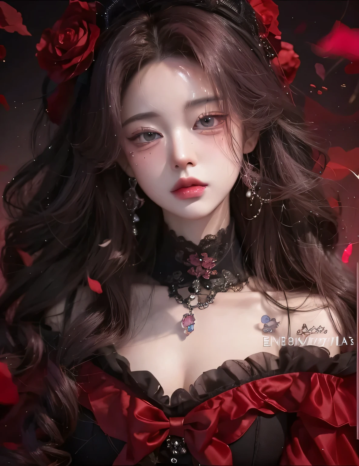 Anime girl with pink hair and pink lips looking at herself.., Retrato realista kawaii, inspirado por Yanjun Cheng, Obras de arte al estilo de Guweiz, cabello rosado que fluye, realismo artstyle, realistic art style, Tendencias en CGVatstation, Estilo de realismo de anime, inspirado en Sim Sa-jeong, Estilo realista de anime 3D, Pintura de estilo pastel, Pintura realista de chica linda