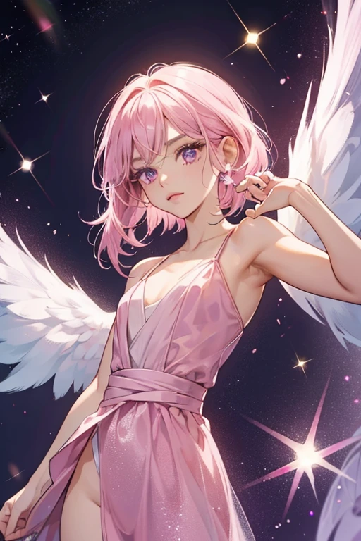 Harpy is a winged humanoid that wears a white dress. For reasons unknown, she is nearly always barefoot, but on rare occasions does wear footwear. Her hair is somewhat short and is pink (magenta tinted pink in the SEGA era). SPARKLE; GLITTER