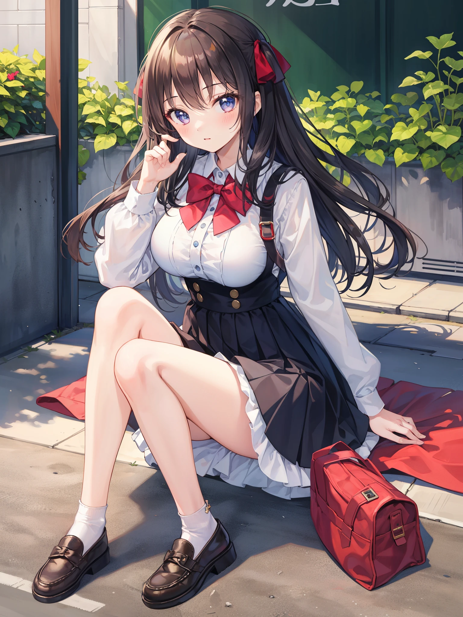 girl, cute, brown hair, twin tails, junior high school student, blush, small breasts, , pussy, tits, sperm