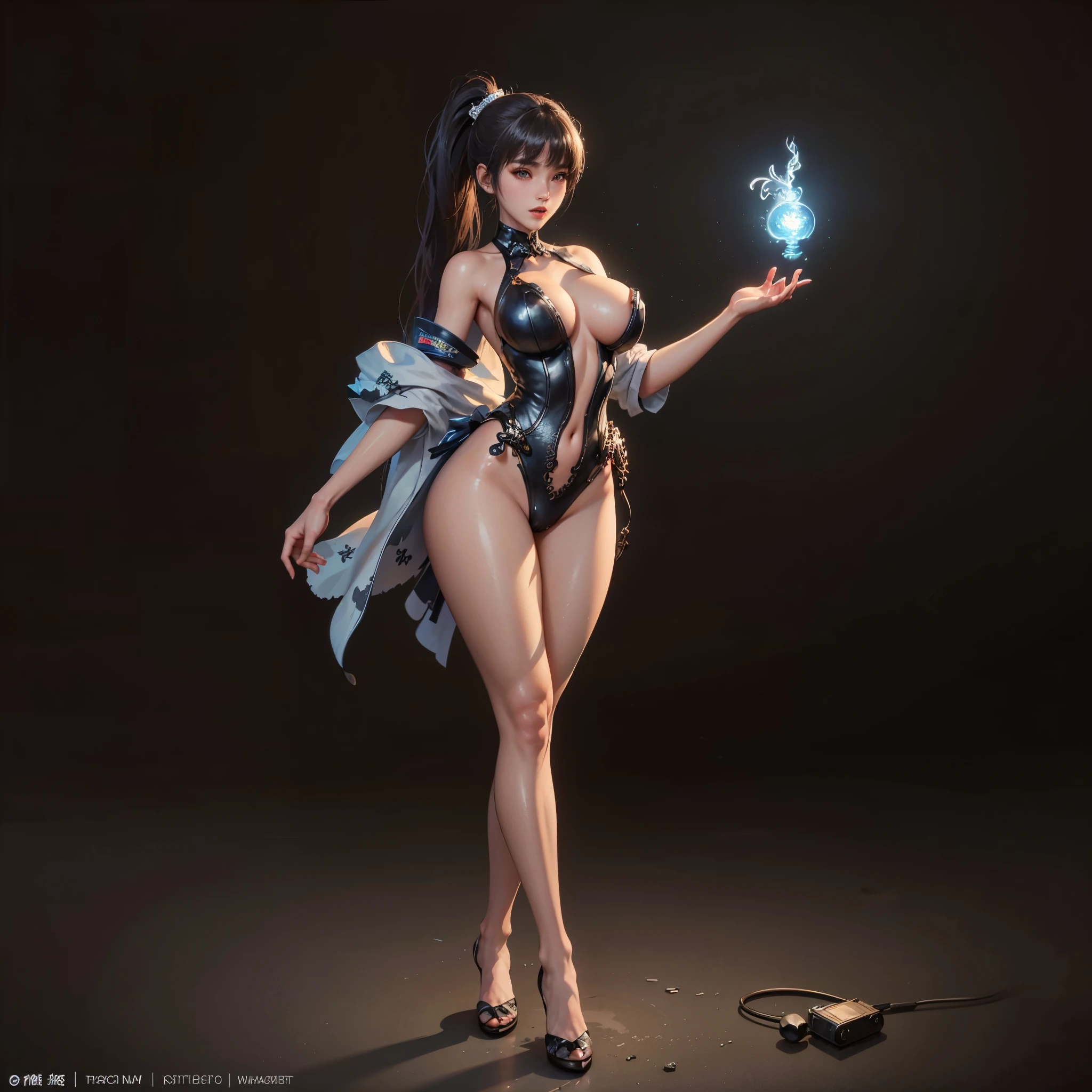 ((8k+Ultra-high resolution+Ultra-high definition+masterpiece+Very detailed+Awards+The award-winning)),(Perfect face+Supermodel+Delicate skin+High Ponytail+Huge breasts+Perfect hands+Beautiful hands+Perfect hands指+Beautiful hands指+Perfect legs+Perfect feet),[[[muscle]]],(((Anatomically correct))) ，The picture is extremely sharp，The details are meticulous，High-quality；Clever light handling，Create a dramatic atmosphere；Brushstroke Master，Impeccable professionalism，A haunting work of art。