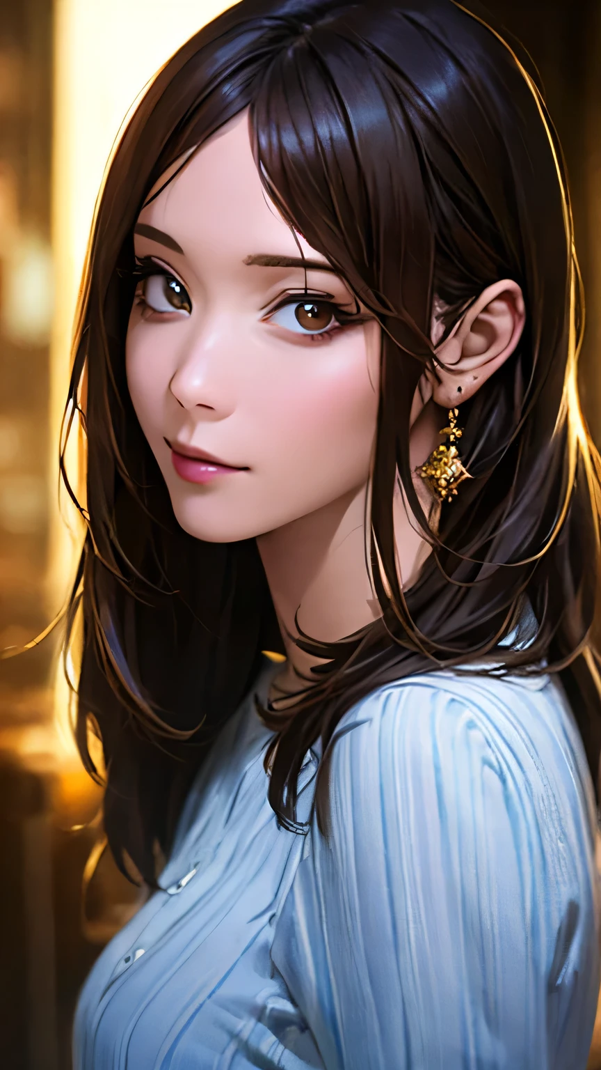 (hig彼st quality、8k、32k、masterpiece)、(Realistic)、(Realistic:1.2)、(High resolution)、Very detailed、Very beautiful face and eyes、1 girl、Delicate body、(hig彼st quality、Attention to detail、Rich skin detail)、(hig彼st quality、8k、Oil paint:1.2)、Very detailed、(Realistic、Realistic:1.37)、Bright colors、Full Body Shot, (Casual Fashion)