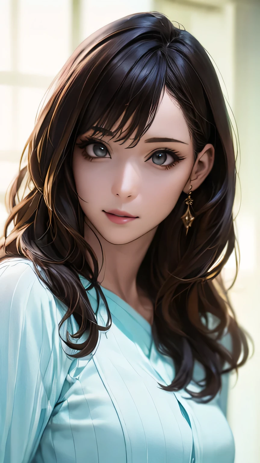 (hig彼st quality、8k、32k、masterpiece)、(Realistic)、(Realistic:1.2)、(High resolution)、Very detailed、Very beautiful face and eyes、1 girl、Delicate body、(hig彼st quality、Attention to detail、Rich skin detail)、(hig彼st quality、8k、Oil paint:1.2)、Very detailed、(Realistic、Realistic:1.37)、Bright colors、Full Body Shot, (Casual Fashion)