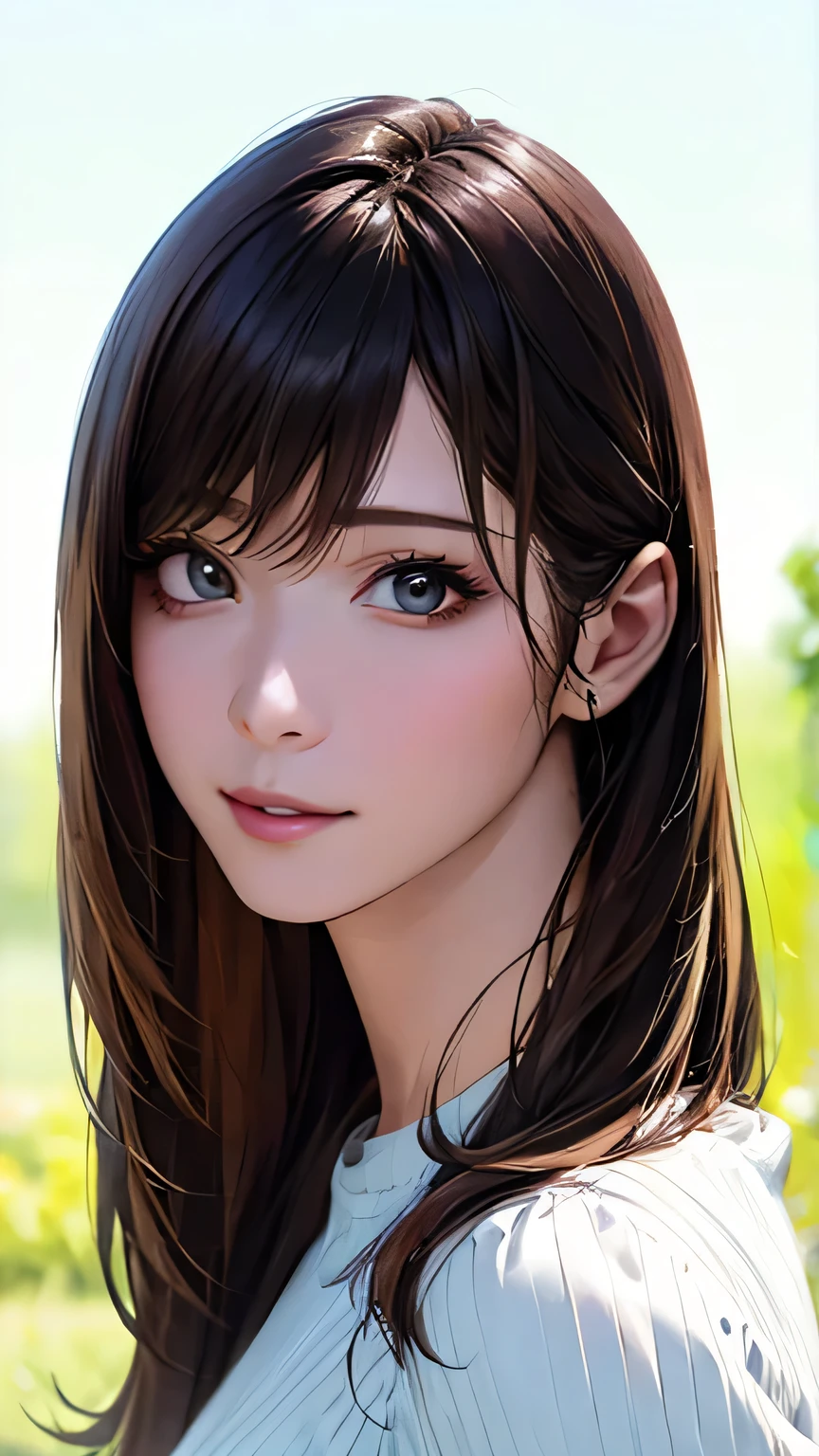 (hig彼st quality、8k、32k、masterpiece)、(Realistic)、(Realistic:1.2)、(High resolution)、Very detailed、Very beautiful face and eyes、1 girl、Delicate body、(hig彼st quality、Attention to detail、Rich skin detail)、(hig彼st quality、8k、Oil paint:1.2)、Very detailed、(Realistic、Realistic:1.37)、Bright colors、Full Body Shot, (Casual Fashion)