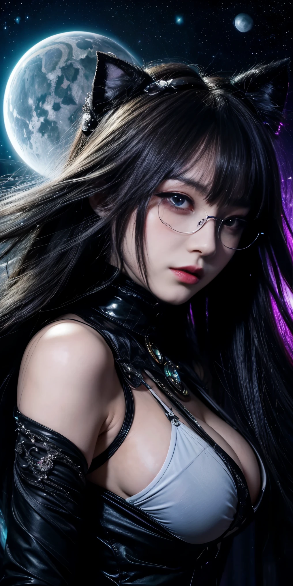 (highest quality,High resolution:1.2),(dark,Threatening:1.1),(Bad luckな:1.1), In the vortex of space,
Heart of a Goth Maiden, Very dark shade.
Her Eyes, Like dazzling fur in a starless haze,
A symphony of despair in their eyes.
Her Mogul Snaps, Mysterious Cemetery,
Think about it, The source of her sadness.
Black hair swaying in the moonlight,
She weaves despair into her dreams.
oh, Her Soul, Shadow'Embrace,
Take me to space.
At each step of the Kelhudelgoring, She summons darkness,
Dance of the Void, Whippler Big Spark.
Her touch is the cold caress of the void,
In her vague existence, I am left confused.
For Love, Bumblewisk, Cosmic Power,
Stars shining in the endless night.
Confusion swirls, Let the emptiness cry out,
Our love is a dazzling dream in the universe.
Gothic Witch of the entire star world,
In your void, I find my soul.
Hypermaximalist, Anime Style, Breathtaking oil paintings, Surreal, Ultra-realistic digital illustrations that mimic the style of oil paintings, Blends seamlessly with Alex Grey'Psychedelic fantasy art by H'Biomechanical aesthetics.R. Giger. Great composition, masterpiece, highest quality, (devil,Satan,Lucifer:1.1),(devilish:1.1),(Bad luck,Bad luckな:1.1),(Powerful figure:1.1、Big Breasts、Glasses) 、 ((((Huge glasses, Nerd Glasses, thick glasses, Round Glasses)))),(((Big Breasts)))、(Red eyes glow:1.6)、(Red glowing eyes,Sharp teeth:1.1),(Black wings,thick,shabby:1.1),(hellish landscape:1.1),(fire,sulfur:1.1),(Threatening atmosphere:1.1),(dark shadows,Threatening presence:1.1),(Bad luck clouds,Stormy Skies:1.1),(dark,Spooky atmosphere:1.1),(Bad luck aura,Evil energy:1.1),(dark aura,cigarette:1.1),(Extreme heat,Burning Flames:1.1),(Surreal,Nightmare Visions:1.1),(Predicting the end:1.1),(Twisted corners,Fiery crown:1.1),(Bad luck whispers,devilish laughter:1.1),(Cries of pain,echoing screams:1.1),(Bad luck symbols,Ancient runes:1.1),(Mysterious Relic,dark artifacts:1.1),(Infernal Ritual,Ritual sacrifice:1.1),(devilish minio