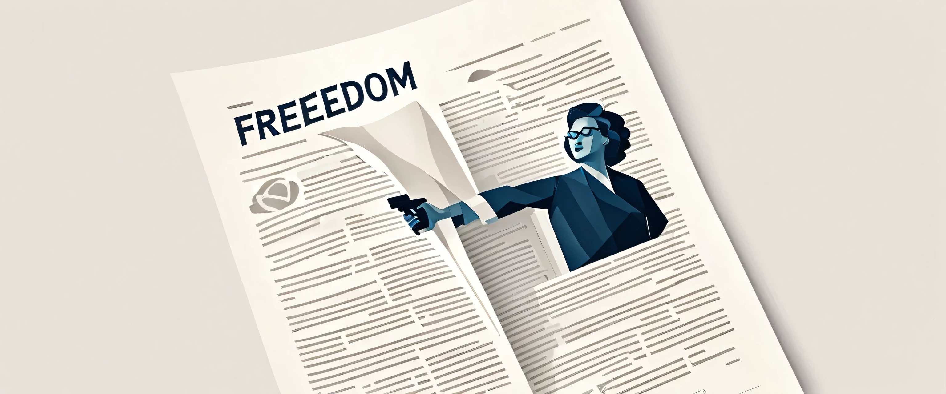 AI Modern Illustrations Celebrating World Press Freedom Day