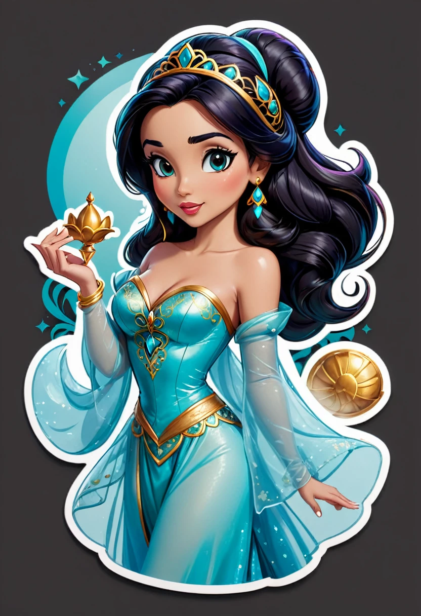 Simple and professional stickers, princess jasmine , logos and preferably on a transparent background.