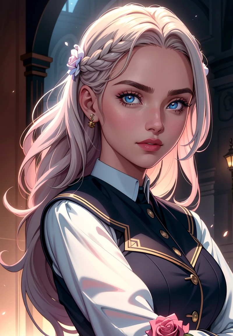 realista, 1 garota, accent lighting, brilho, obra de arte, melhor qualidade, 1 garota, cabelo longo loiro ondulado, olhos azuis, equestrian uniform, (obra de arte:1.4), melhor qualidade, ((realista)), alta qualidade, ultra detalhado, (illustration:1.05), (lindo:1.05), (lindo detailed eyes:1.05), (Cinematic Light:1.1), corar, lua, noite, rosas, rosa pastel, Gothic Tetradic Colors, brilho, seios grandes, coxas grossasrealista, 1 garota, accent lighting, brilho, obra de arte, melhor qualidade, 1 garota, cabelo longo loiro ondulado, olhos azuis, equestrian uniform, (obra de arte:1.4), melhor qualidade, ((realista)), alta qualidade, ultra detalhado, (illustration:1.05), (lindo:1.05), (lindo detailed eyes:1.05), (Cinematic Light:1.1), corar, lua, noite, rosas, rosa pastel, Gothic Tetradic Colors, brilho, seios grandes, coxas grossas