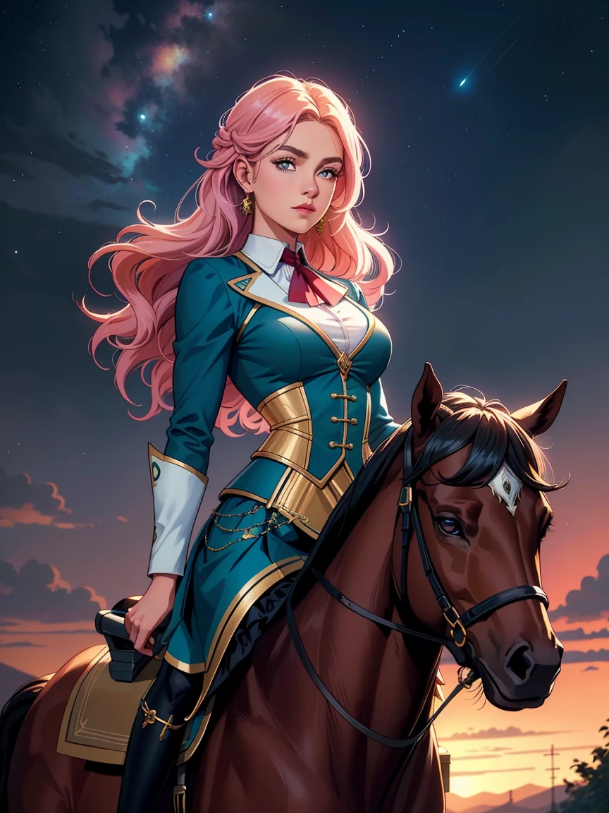 realista, 1 garota, accent lighting, brilho, obra de arte, melhor qualidade, 1 garota, cabelo longo loiro ondulado, olhos azuis, equestrian uniform, (obra de arte:1.4), melhor qualidade, ((realista)), alta qualidade, ultra detalhado, (illustration:1.05), (lindo:1.05), (lindo detailed eyes:1.05), (Cinematic Light:1.1), corar, lua, noite, rosas, rosa pastel, Gothic Tetradic Colors, brilho, seios grandes, coxas grossasrealista, 1 garota, accent lighting, brilho, obra de arte, melhor qualidade, 1 garota, cabelo longo loiro ondulado, olhos azuis, equestrian uniform, (obra de arte:1.4), melhor qualidade, ((realista)), alta qualidade, ultra detalhado, (illustration:1.05), (lindo:1.05), (lindo detailed eyes:1.05), (Cinematic Light:1.1), corar, lua, noite, rosas, rosa pastel, Gothic Tetradic Colors, brilho, seios grandes, coxas grossas