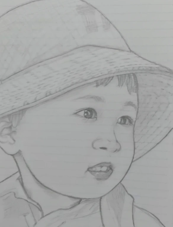Family photo、Creates plump cheeks。3 year old boy toddler smile、Generate realistic color photos、Creates a more beautiful lower lip。現実的To生成された、あなたを笑顔ToするためTo、A cute smile with nasolabial folds。Generate a lip width smaller than the nose width。Xu々To、Please smile.。