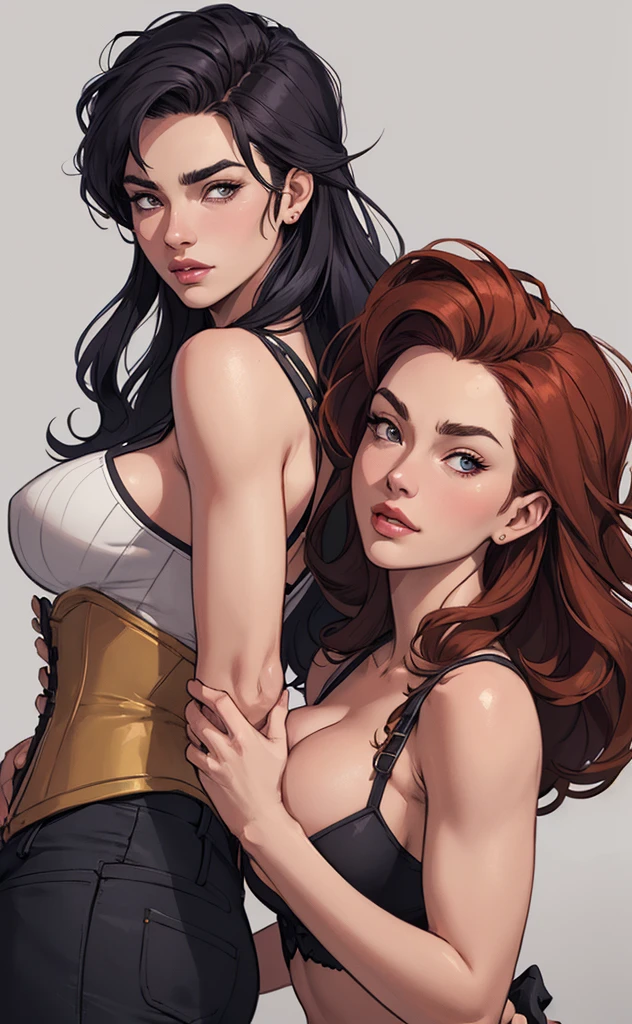 Personagens GTA estilo artgerm femininas Yvonne Strahovski estilo de desenho animado:1.2), Woman from Southern Brazil Drawing Art Gaucho Artline white background woman Cartoon image of a woman , roupas sensuais , garota super valente destemida , Ilustra??o estilo desenho animado, estilo de arte dos desenhos animados, estilo de arte dos desenhos animados, digital illustration style, design de personagens altamente detalhado, arte digital detalhada fofa, City fan art, design de personagem retrato, beautiful digital illustration, retrato de alta qualidade, arte em quadrinhos, retrato do design do personagem, Busty without clothes and medium breasts female character two girlfriends Beautiful character pose in dynamic pose two women together Yvonne Strahovski on the left and together with Jennifer Connelly on the right with a symmetrical body with a corset and beautiful breasts, corpo bem definido, delicado e sensual, estilo de desenho animado, digital illustration with each other artgerm style Angelica - Fate/Kaleid Liner Prisma Illya cartoon style digital illustration colorful background diverse attractive woman sesy beautiful female symmetrical breasts beautiful breasts in cartoon style digital illustration art, melhor qualidade,Cartoon style digital illustration style Jill Valentin resident Evil (papel de parede extremamente detalhado da unidade CG 8k), (melhor qualidade), (best illustration), (melhor sombra), absurdos, Realistic lighting, (abismo), lindo brilho detalhado, arte de , Cartoon style digital illustration style artgermstyle Cartoon style digital illustration GTA uma imagem de desenho estilo Cartoon estilo ilustração digital estilo GTAanimado de uma mulher em um top de biquíni e calças pretas, Senna do League of Legends, artgerm extremamente detalhado, arte digital detalhada de anime, ashé, fanart requintada altamente detalhada, Estilo Artgerm, cushart krenz arte chave feminino, princesa de cabelos loiros, fanart best art station, deusa loira, estilo de arte de fantasi