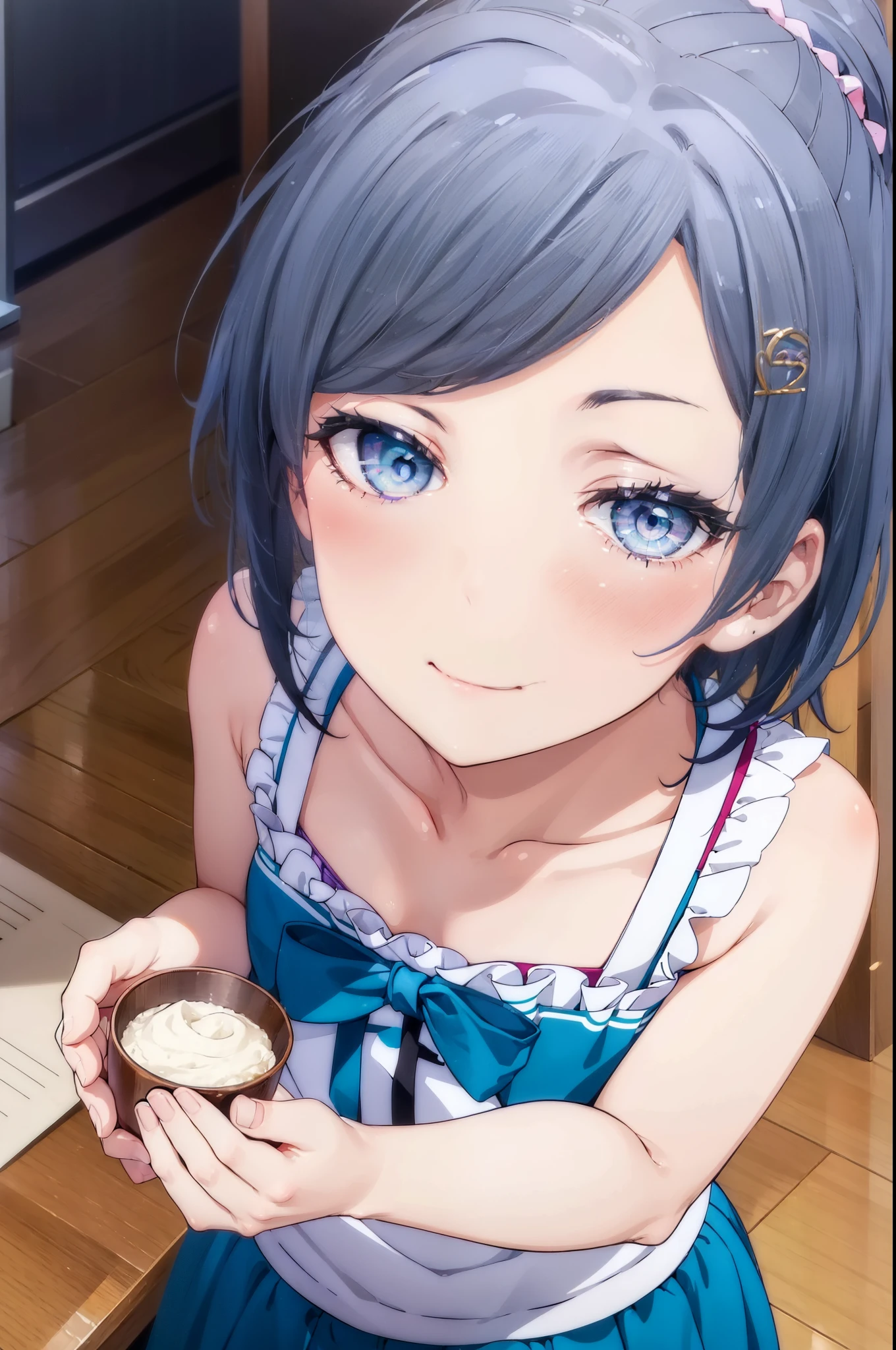 komachihikigaya, komachi hikigaya, short hair, Ponytail Black Hair, hair ornaments, Ahoge, Hair Clip, x hair ornaments, (Purple eyes:1.1),tooth,happy smile, smile, Open your mouth, Sleeveless dress,Long skirt,Red high-cut sneakers,whole bodyがイラストに入るように,There is food on the table,True Summer,Clear skies,Daytime, break indoor, School,canteen,crowd, people々々々, break looking at viewer, whole body , break (masterpiece:1.2), highest quality, High resolution, unity 8k wallpaper, (shape:0.8), (Beautiful and beautiful eyes:1.6), Highly detailed face, Perfect lighting, Extremely detailed CG, (Perfect hands, Perfect Anatomy),