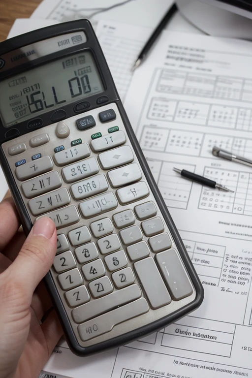 Create an epic image of calculator background