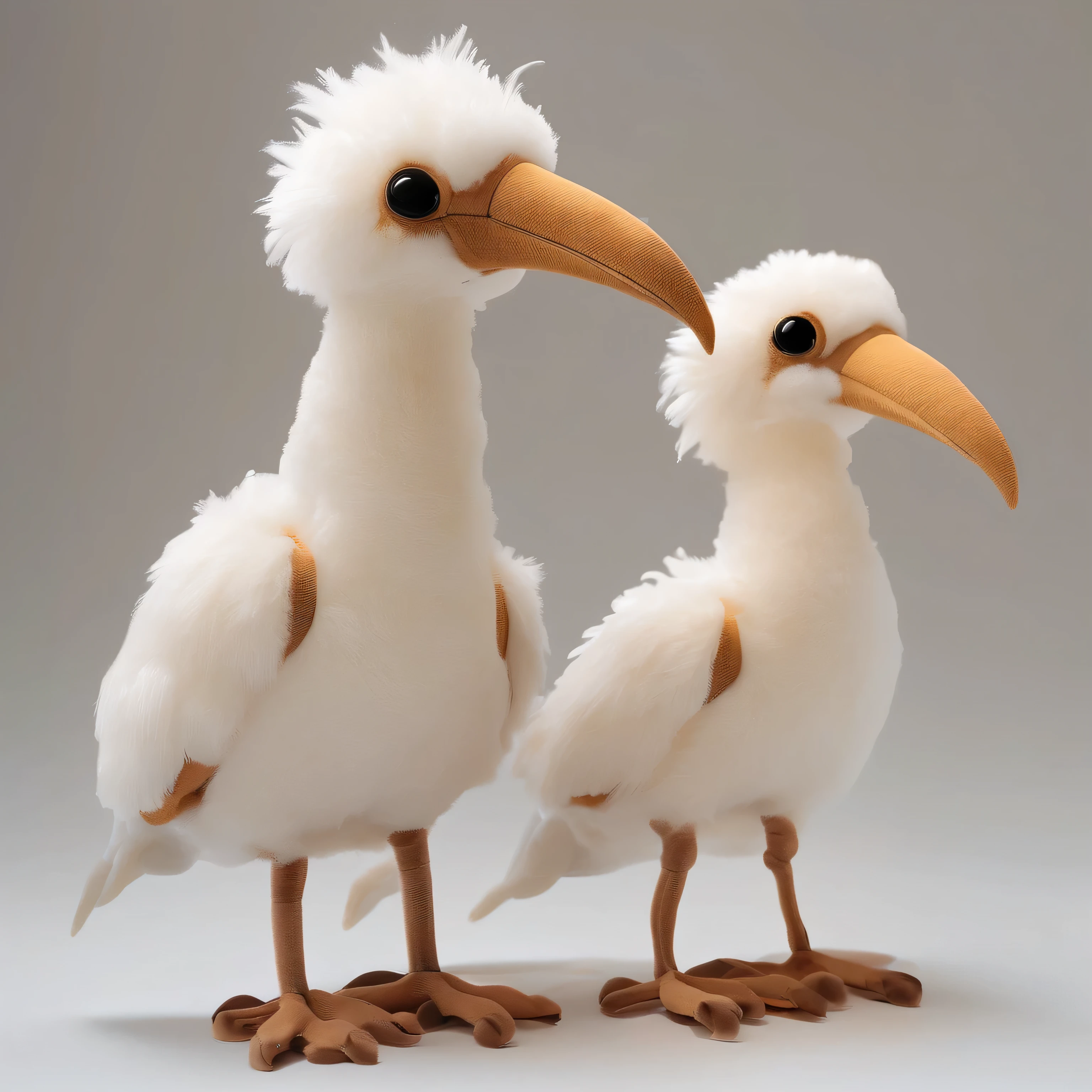 Plush Toys，Crested ibis，No humans，Pokémon \(biology\)，Solitary，White background，Simple background， :3， sitting，whole body，Looking at the audience， Practical，black eyes