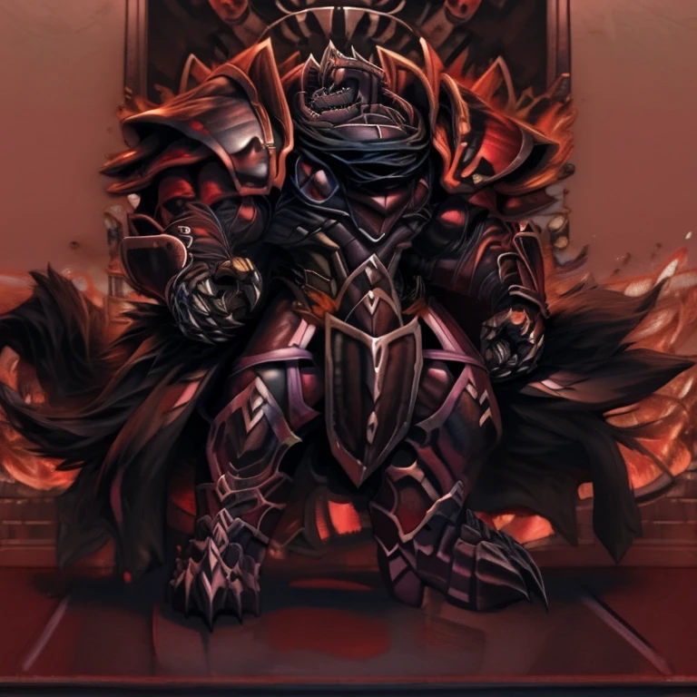 (masterpiece, best quality, detailed:1.2) (Pokémon) INCINEROAR, detailed full body, a knight's mechanical armor, glowing wide and heavy armor, wears full body armor. massive muscles, huge pecs, chiseled abs, huge pectorals, exaggeratedly huge muscles. wearing a cloak. unusually developed muscular body big muscle, pecs, triceps, traps, waist narrow, unusually developed muscular body, Dark knight,
BlackKnight_fe, The claws are sharp,
Sharp teeth,